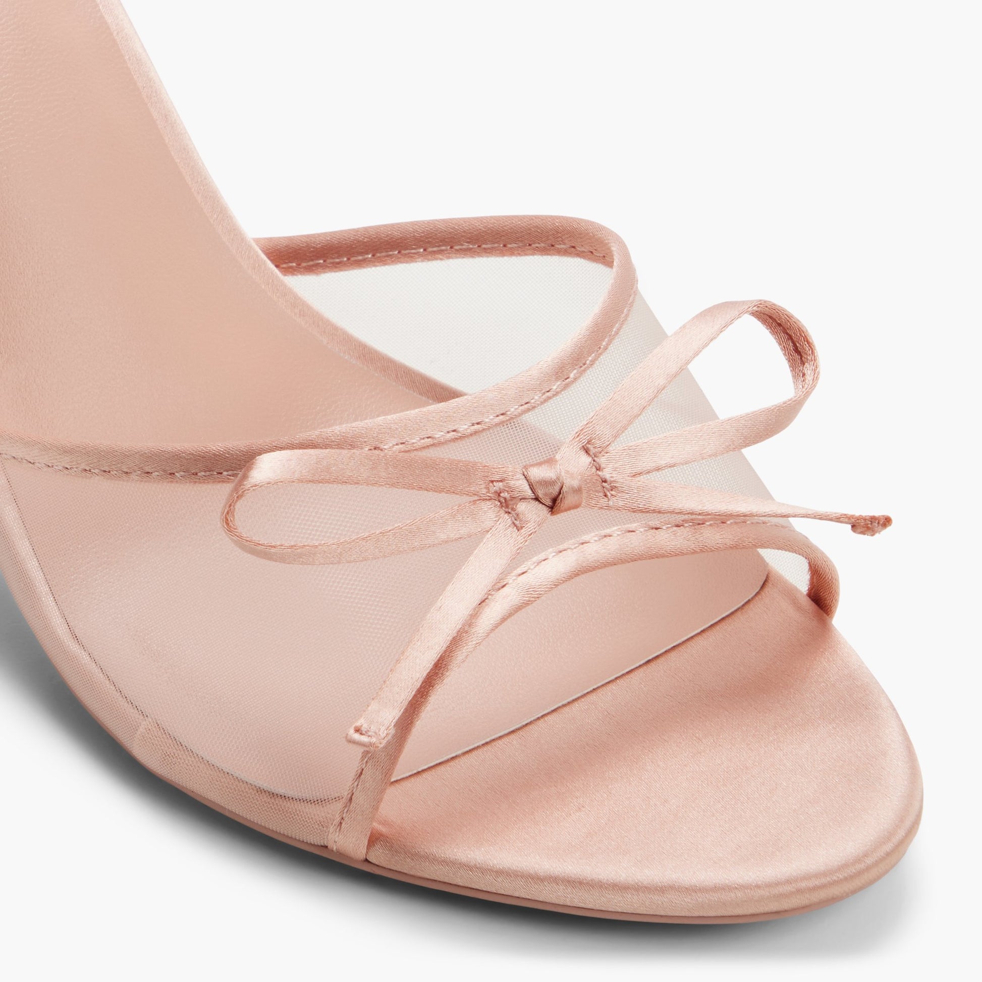 Close-up of the Medium pink Bettiie Mid Heel Mule Sandals
