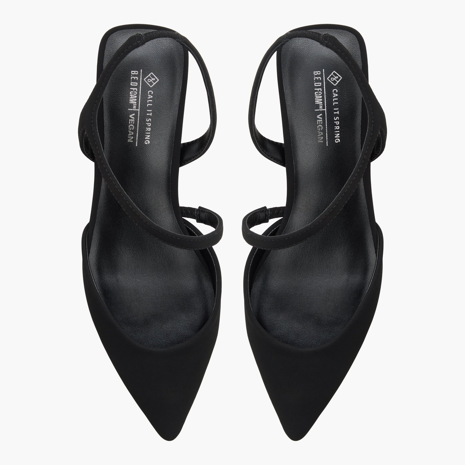 Test FR:Top-down view of the Noir Brianah Talons blocs à lanières