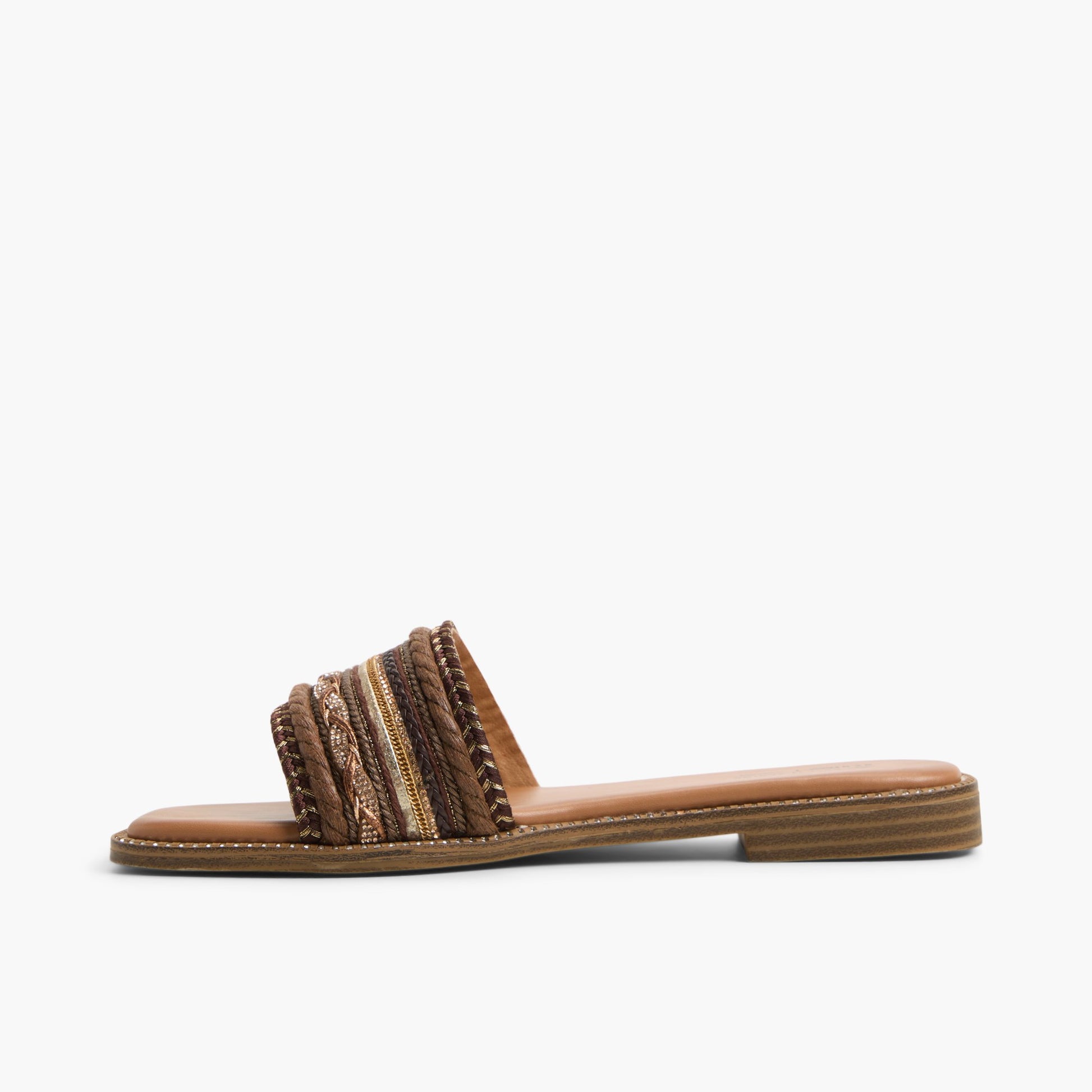 Side view of Brown Indiya Slides