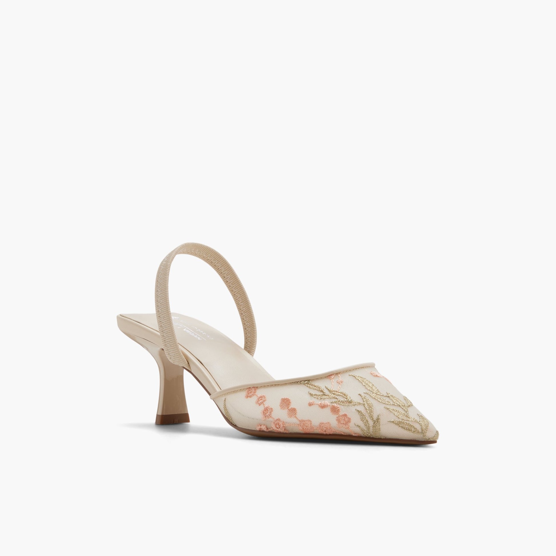 Test FR:Three-quarter angle of Beige Clair Zaydan Talons moyens's front side