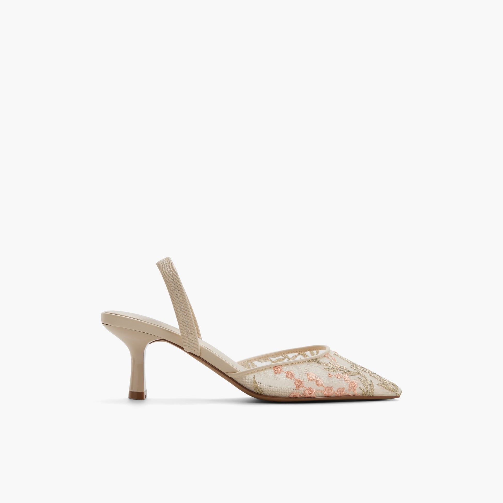 Test FR:Main View of Beige Clair Zaydan Talons moyens for Femmes