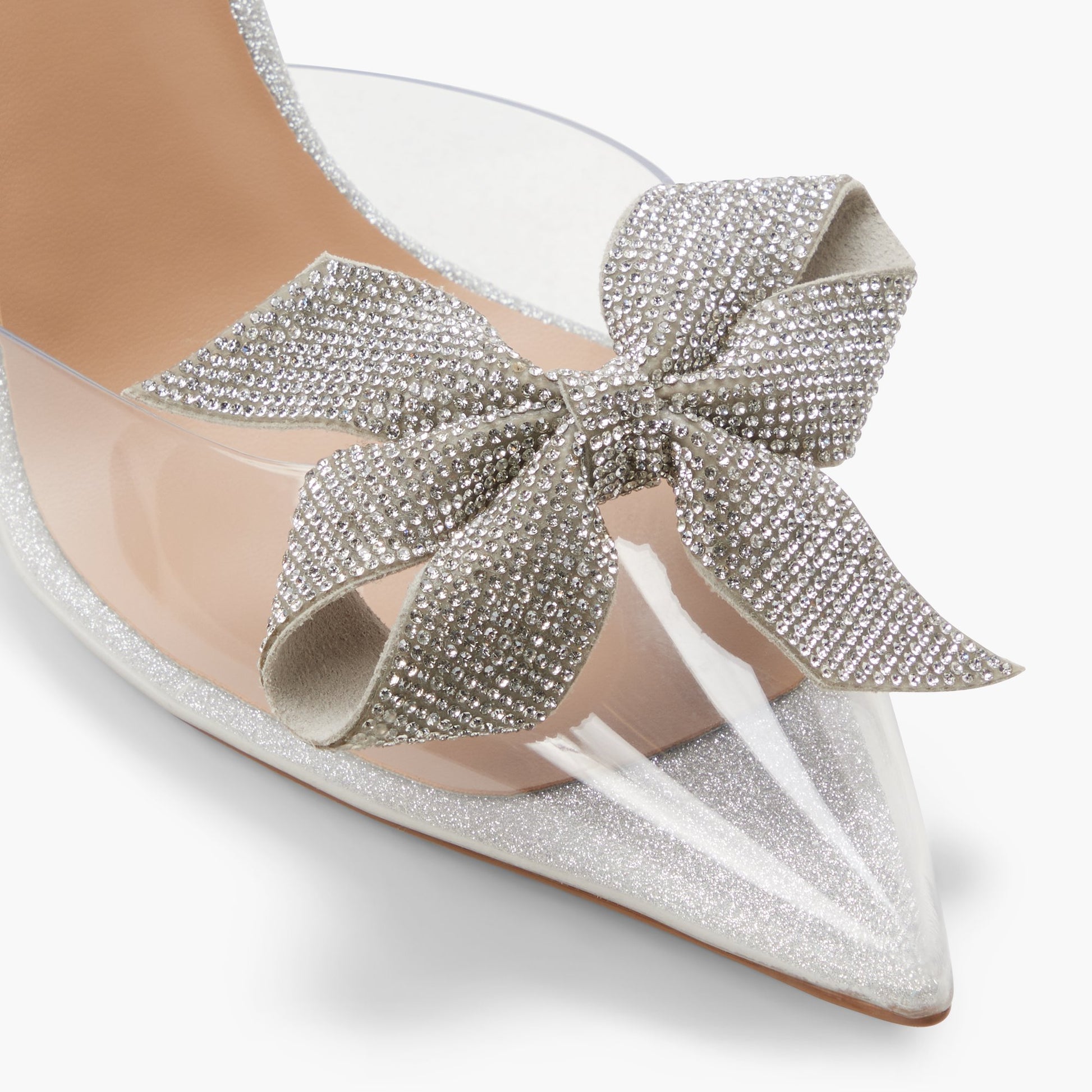 Close-up of the Silver Aeryss High Heel Pumps