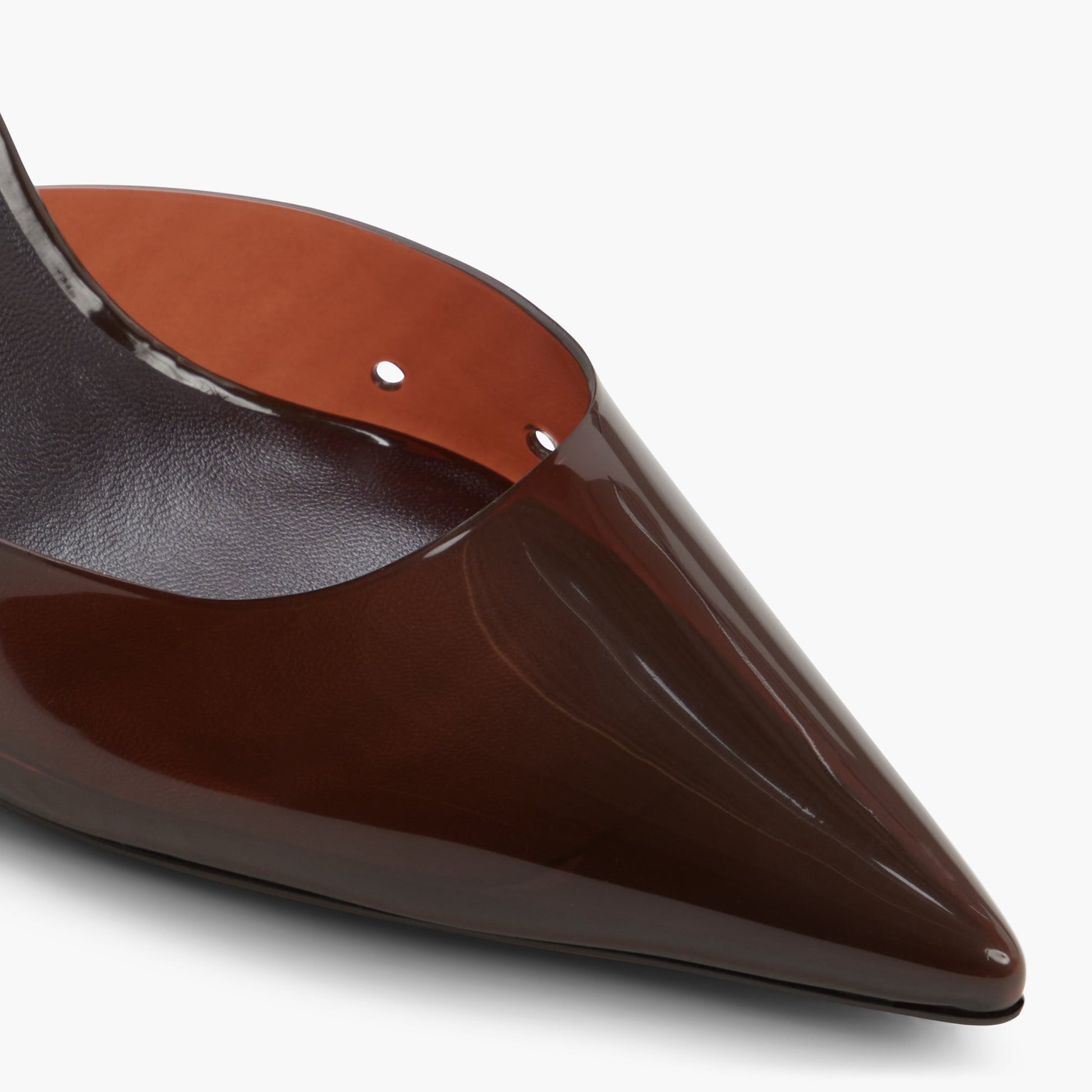Close-up of the Dark brown Aeryss High Heel Pumps