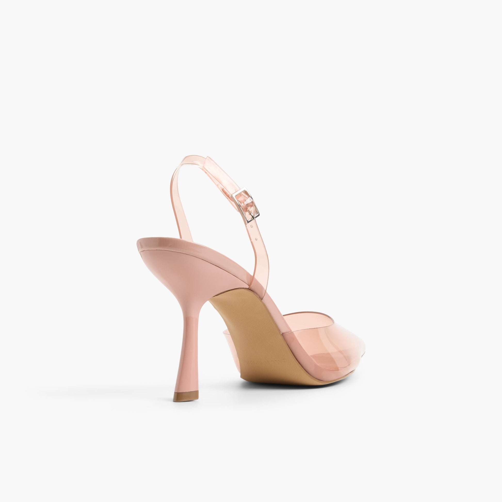 Three-quarter angle of Medium pink Aeryss High Heel Pumps's back side