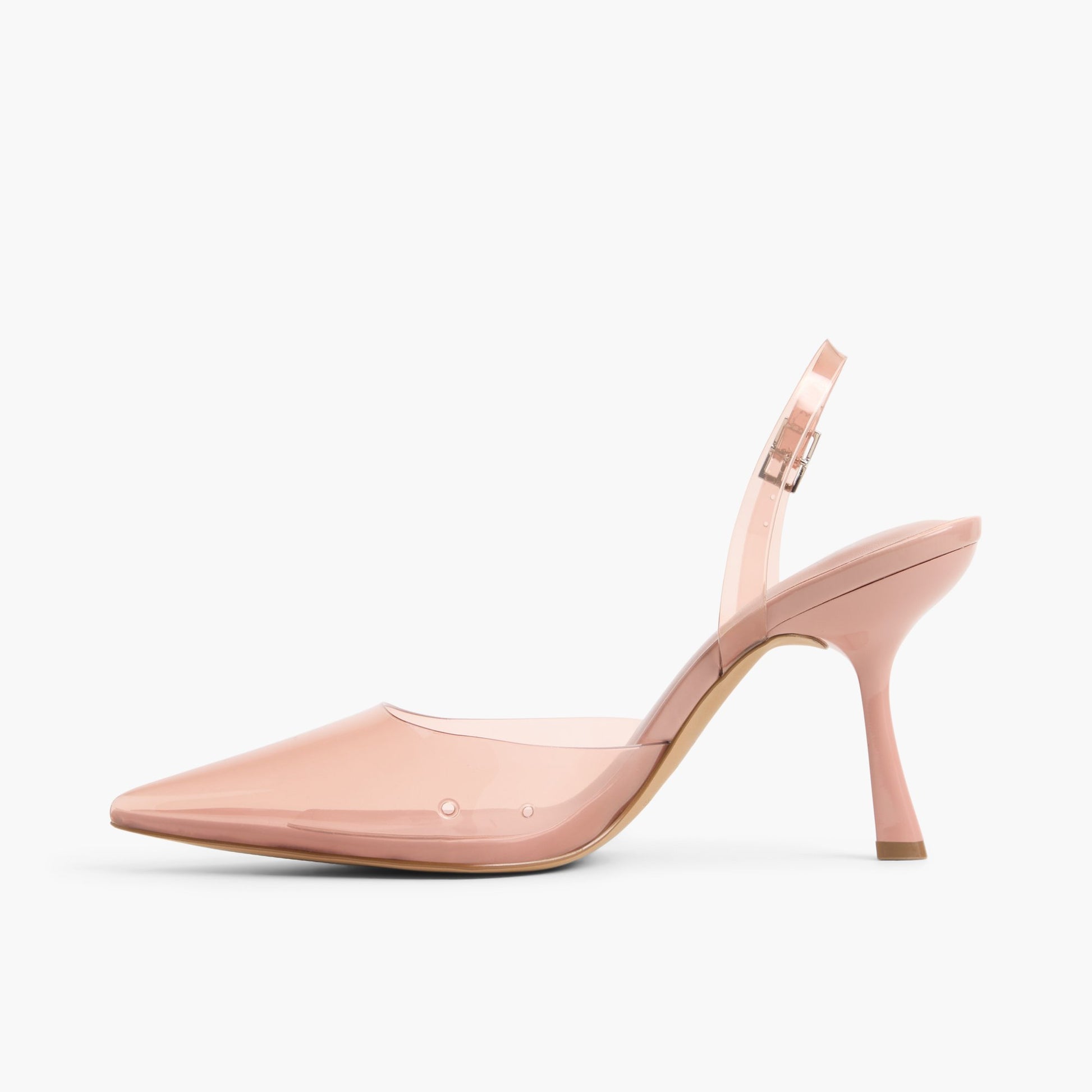 Side view of Medium pink Aeryss High Heel Pumps