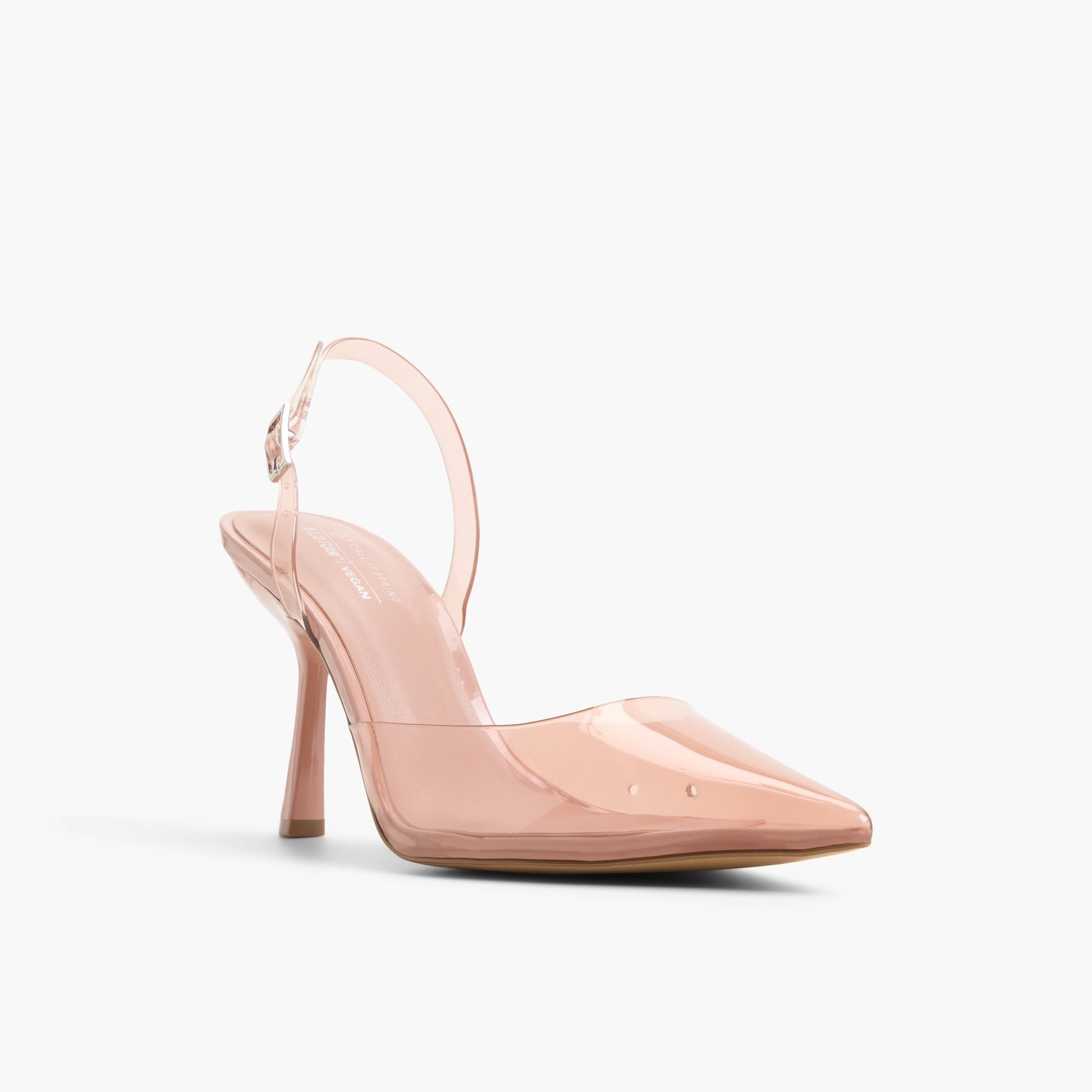 Three-quarter angle of Medium pink Aeryss High Heel Pumps's front side