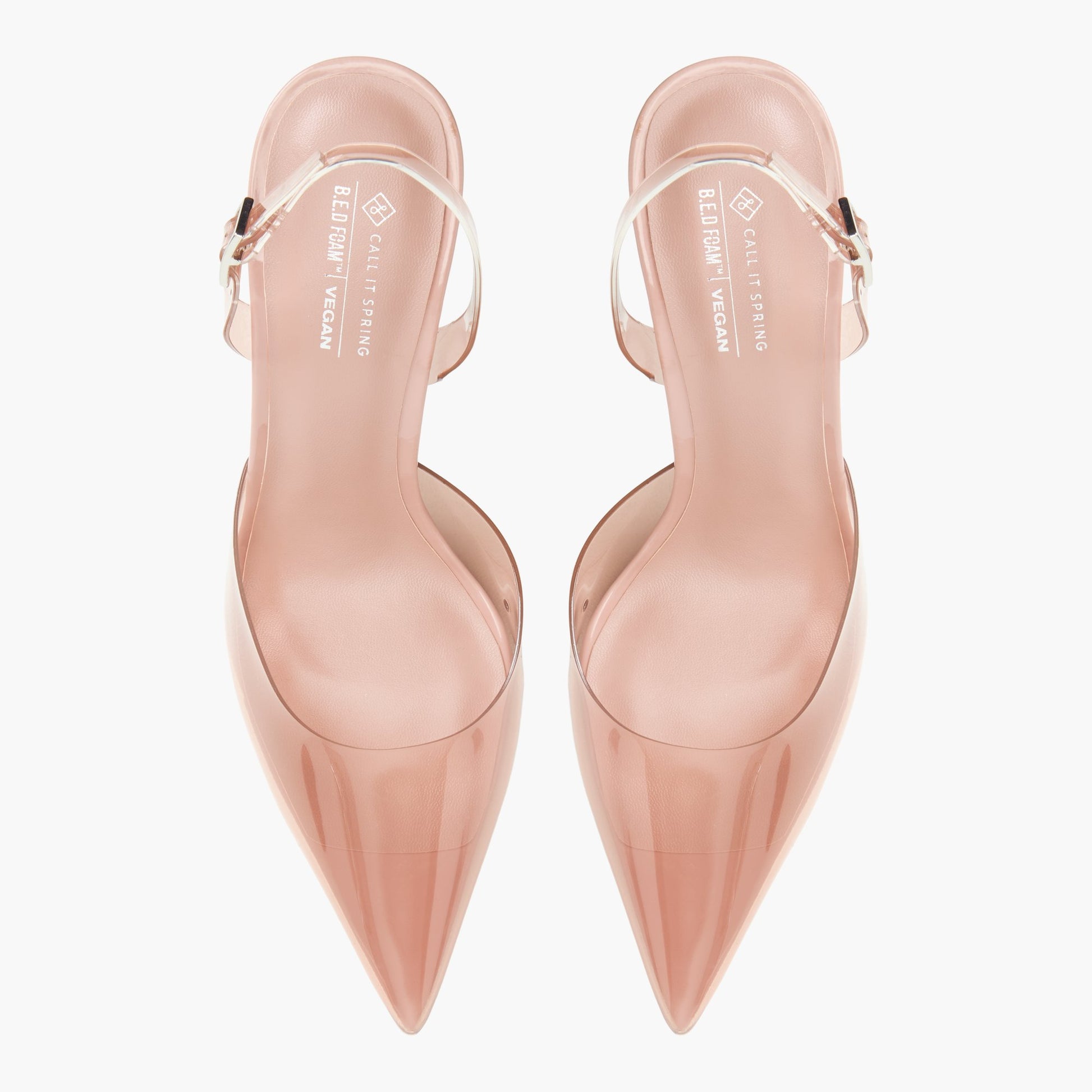 Top-down view of the Medium pink Aeryss High Heel Pumps