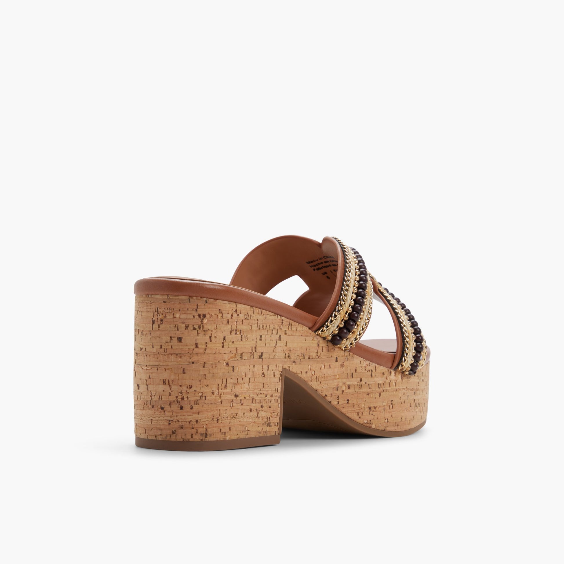 Test FR:Three-quarter angle of Multicouleur Halerria Sandales mules à plateforme's back side