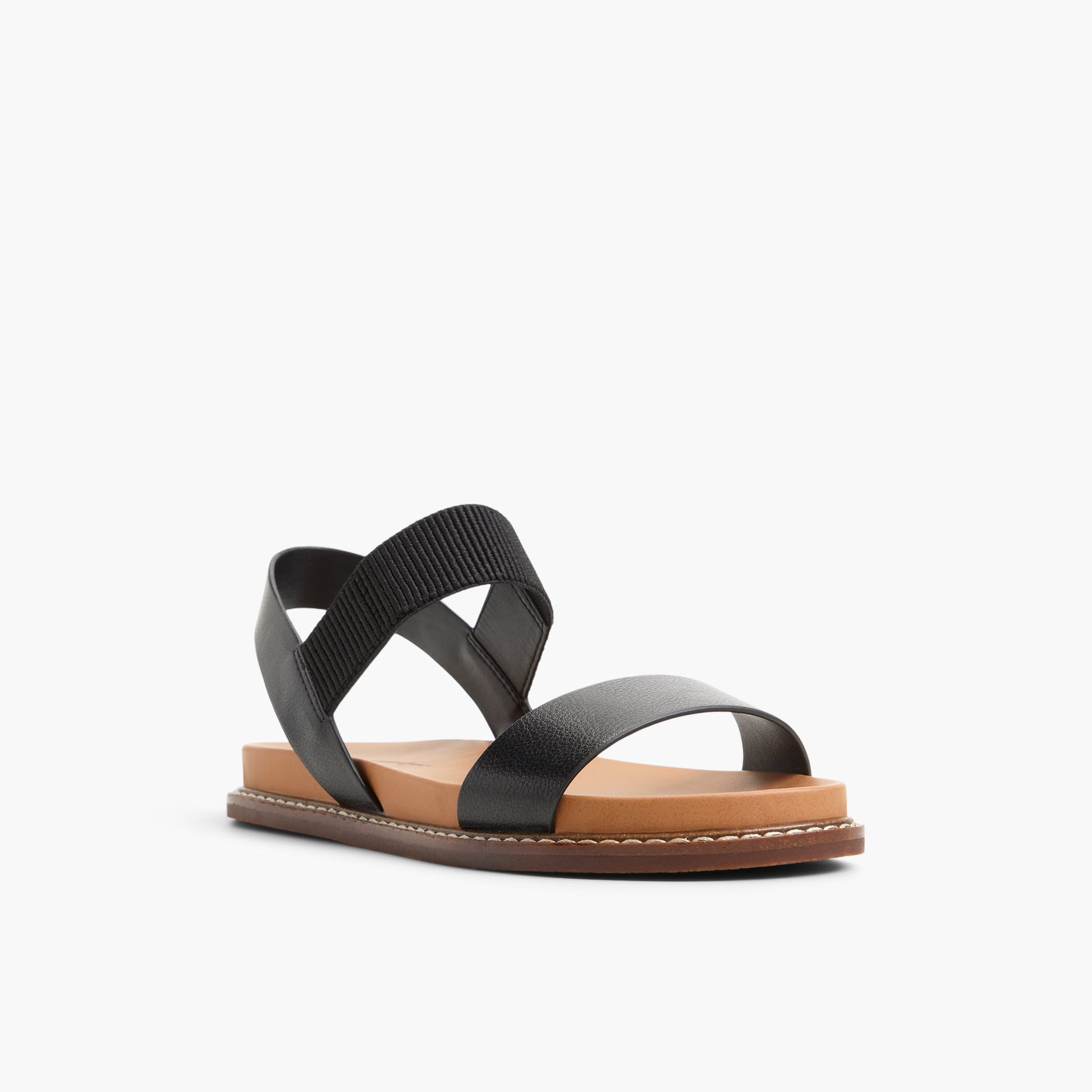 Test FR:Three-quarter angle of Noir Avaria Sandales's front side