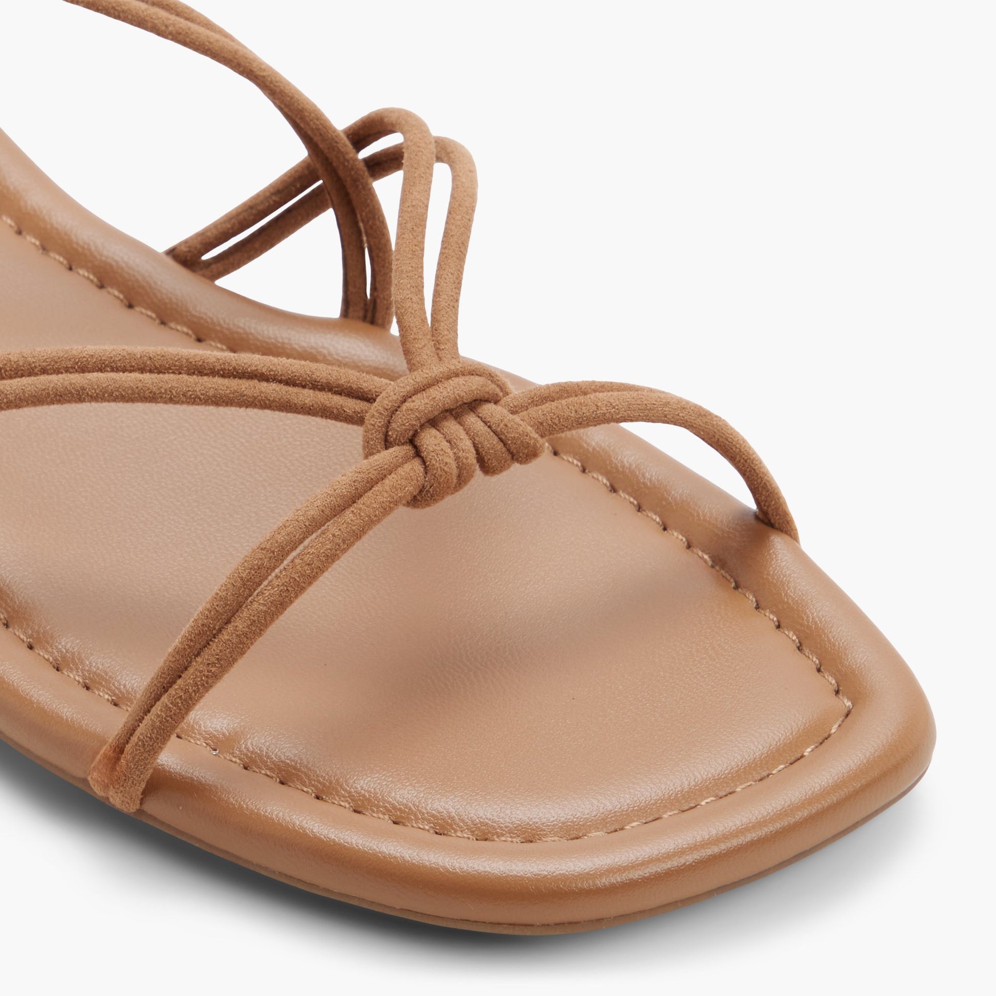 Close-up of the Medium beige Saandy Lace-Up Sandals
