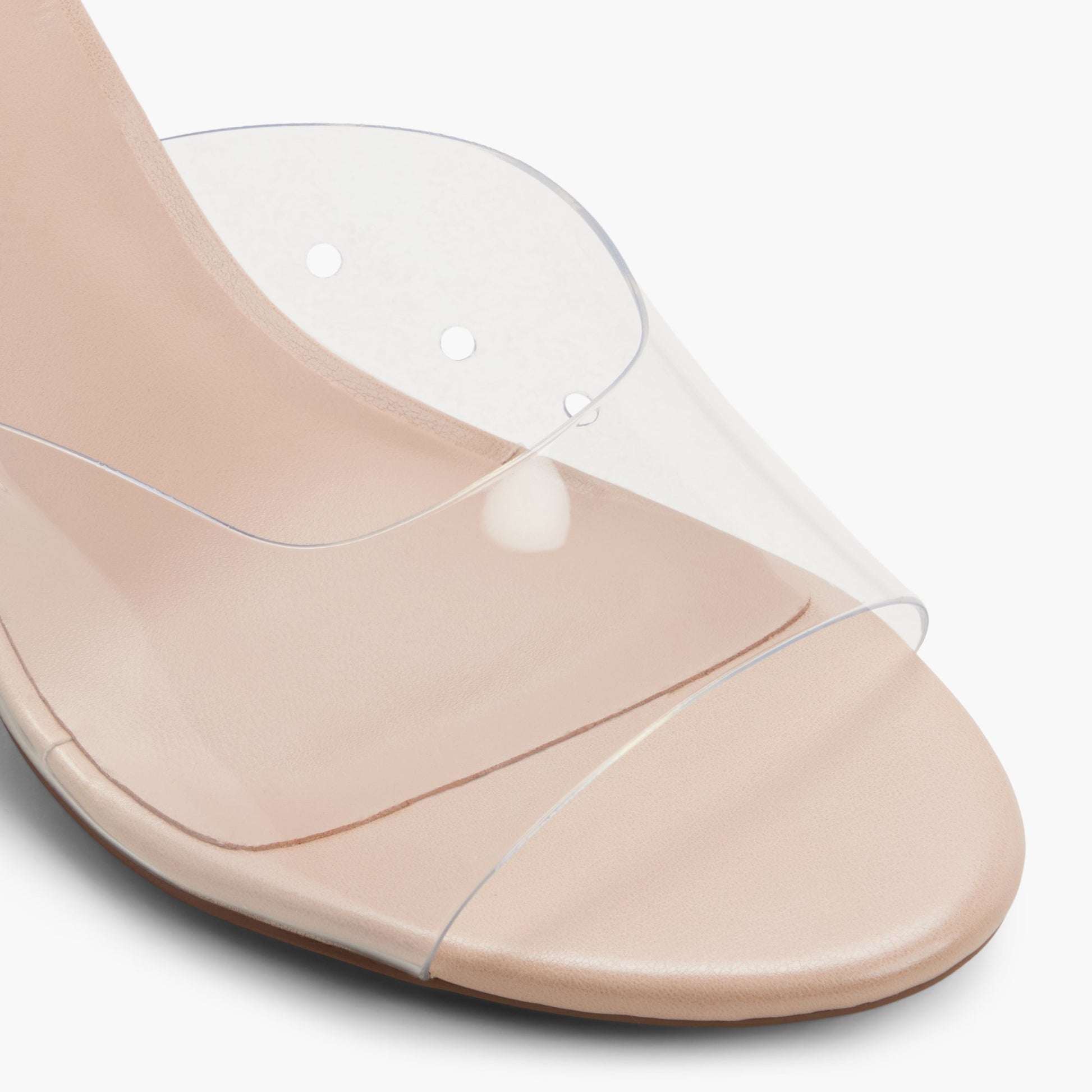 Close-up of the Open beige Isolaa Mule Sandals