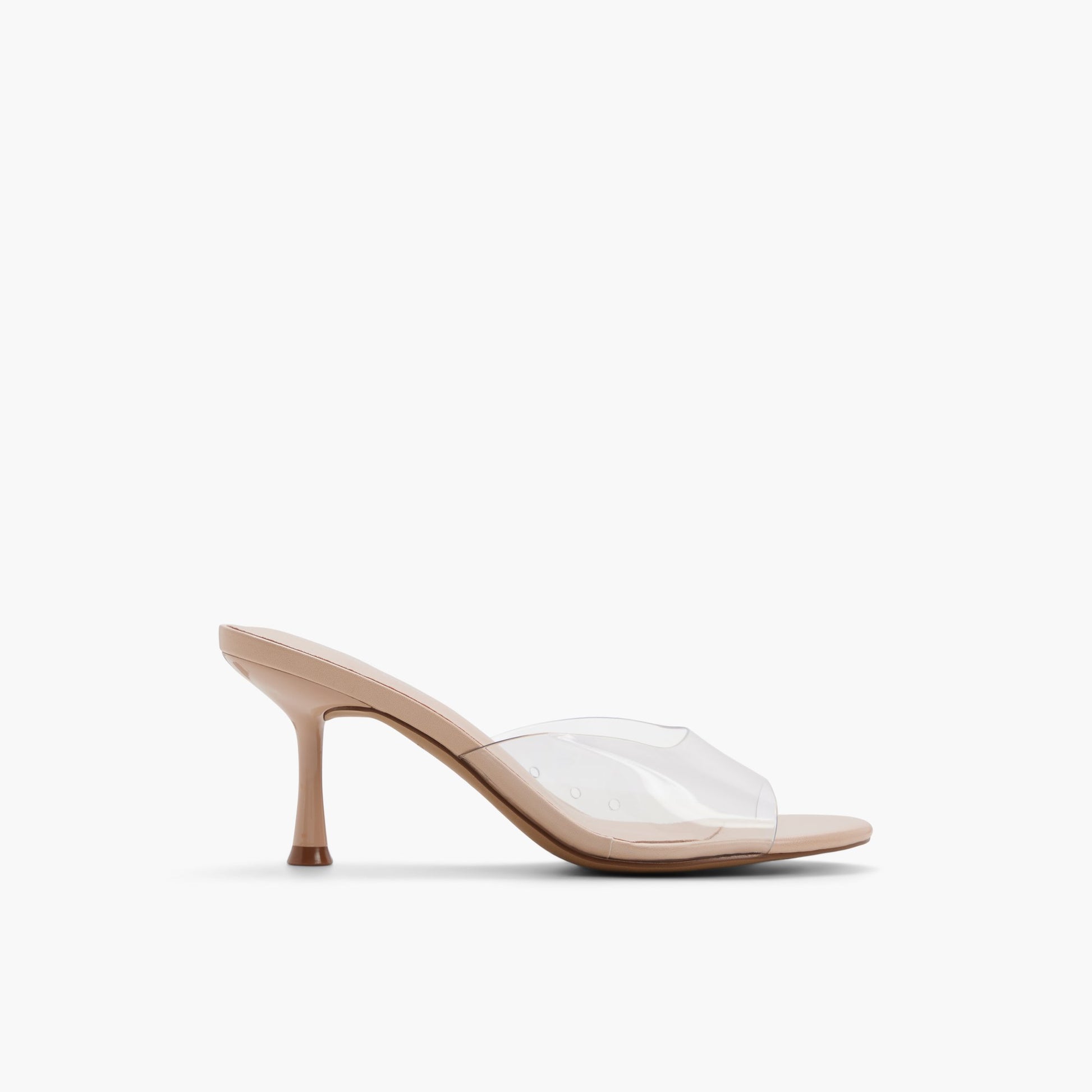 Main View of Open beige Isolaa Mule Sandals for Womens