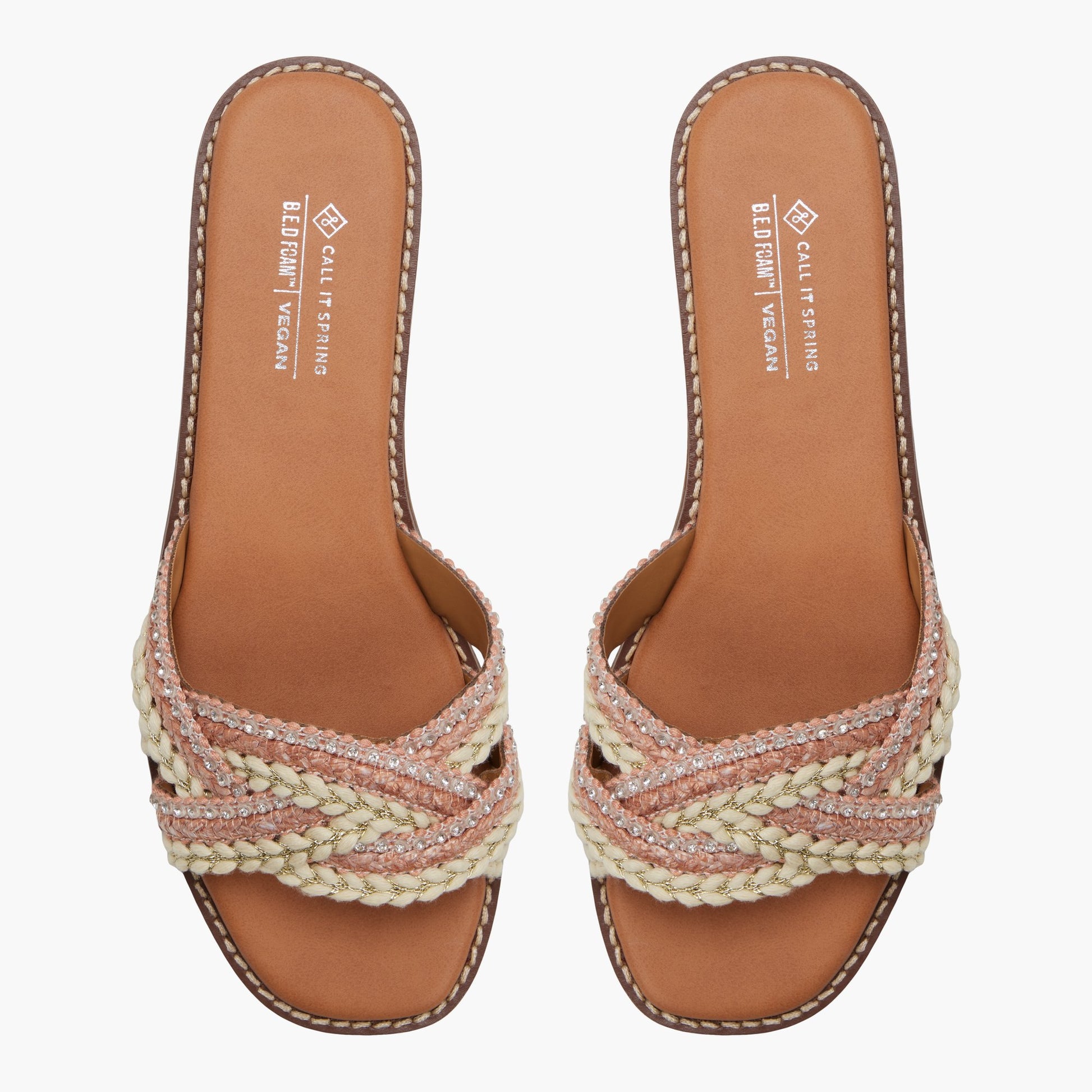 Test FR:Top-down view of the Autre Rose Zalani Claquettes
