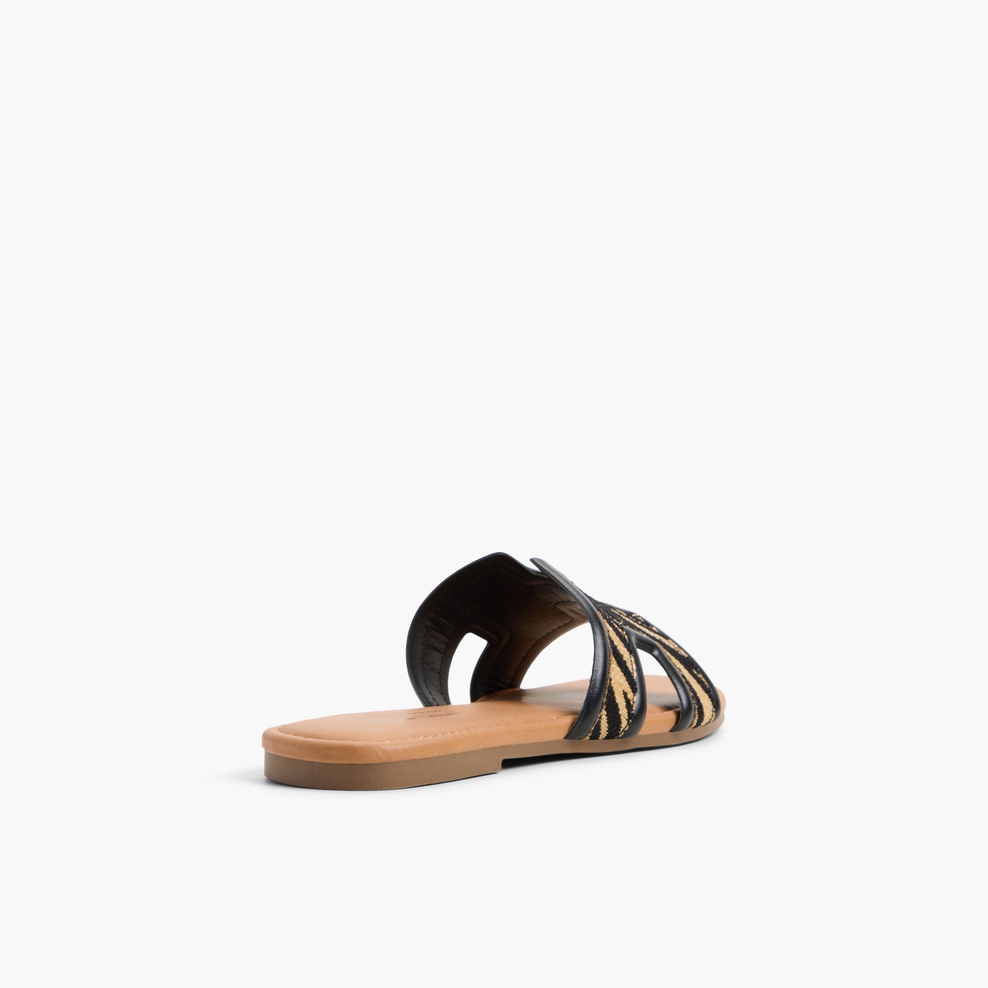 Three-quarter angle of Black multi Kamiko Slides's back side