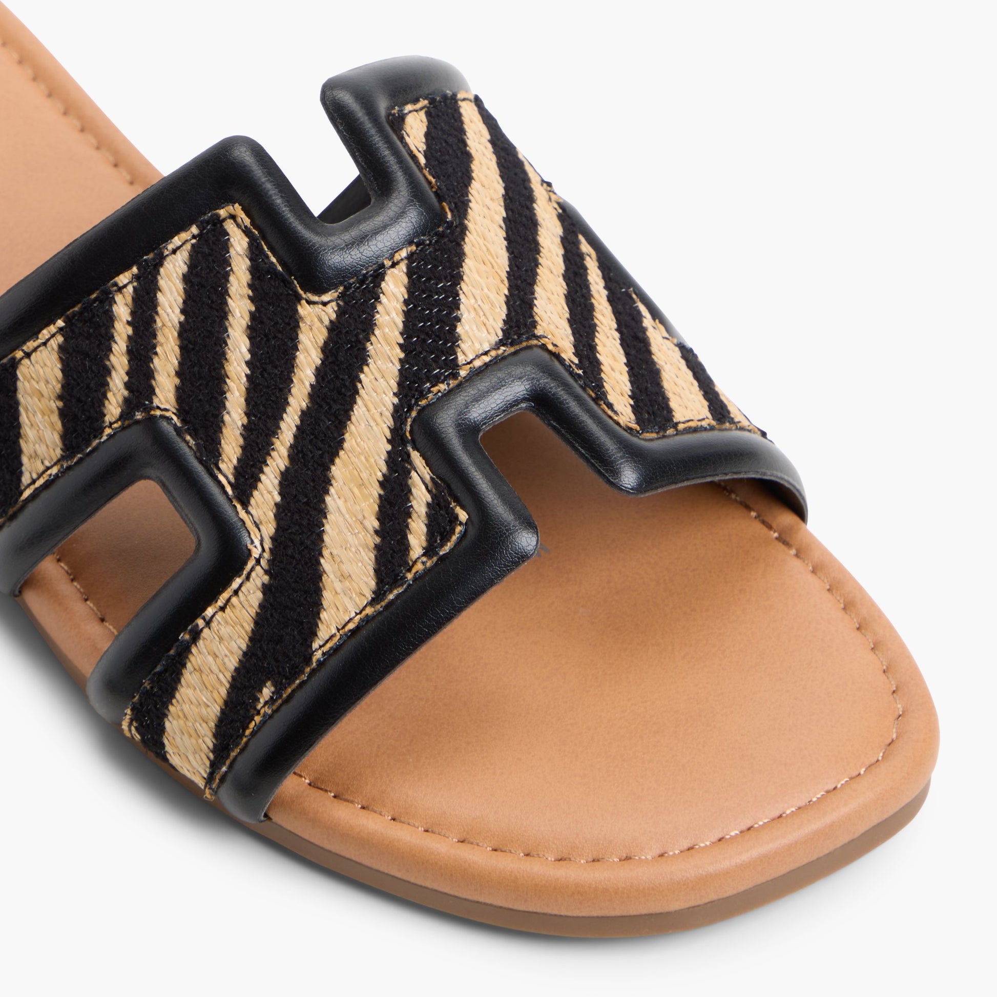 Close-up of the Black multi Kamiko Slides