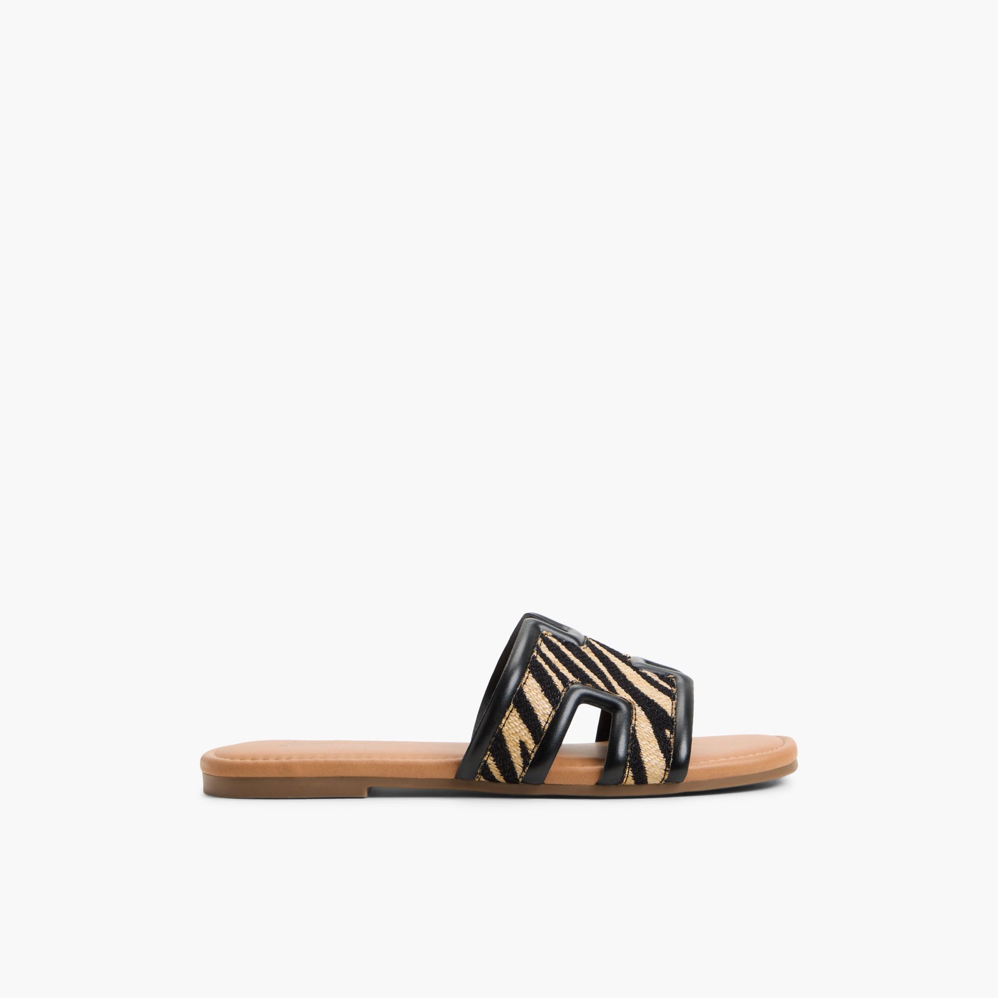 Main View of Black multi Kamiko Slides for Womens