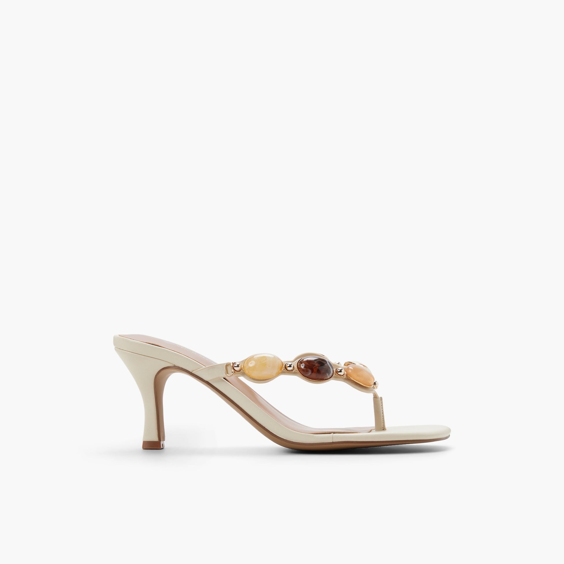 Main View of Ice Ammber Heeled Thong Sandals for Womens