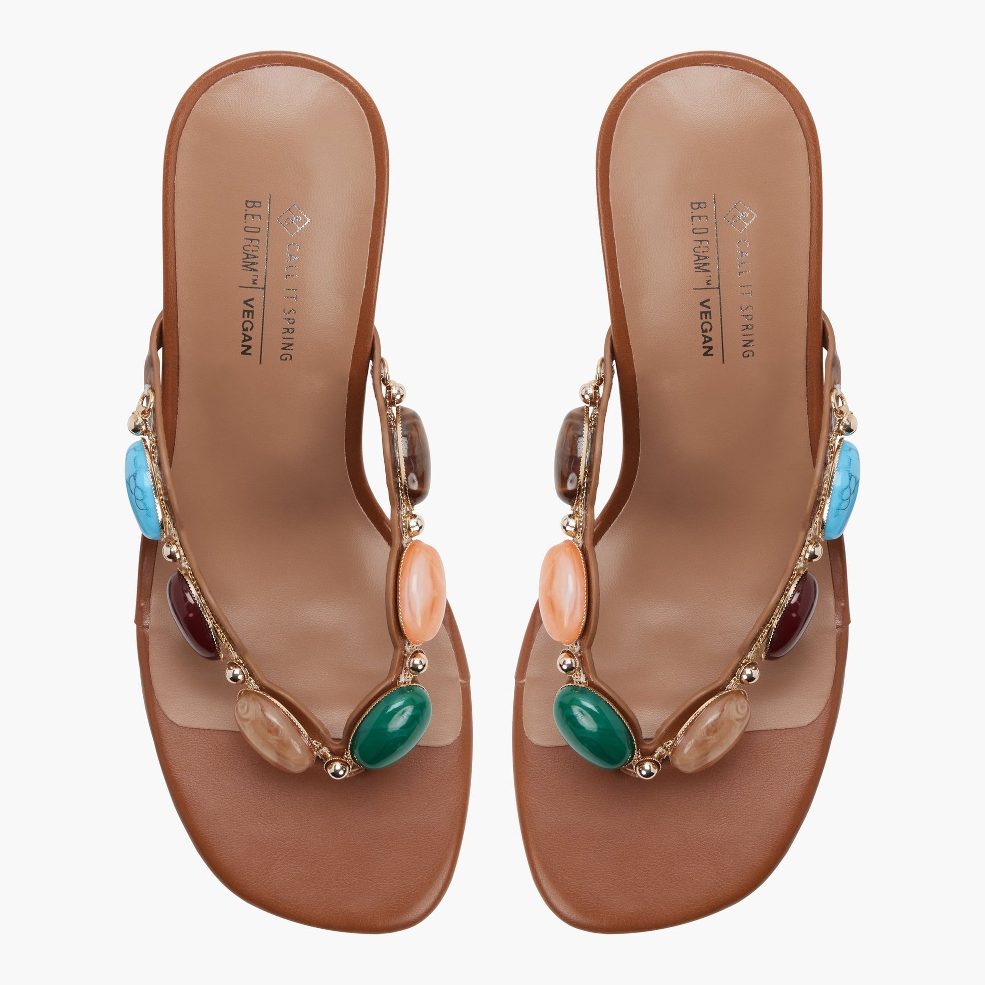 Test FR:Top-down view of the Marron Foncé Ammber Mules à talon