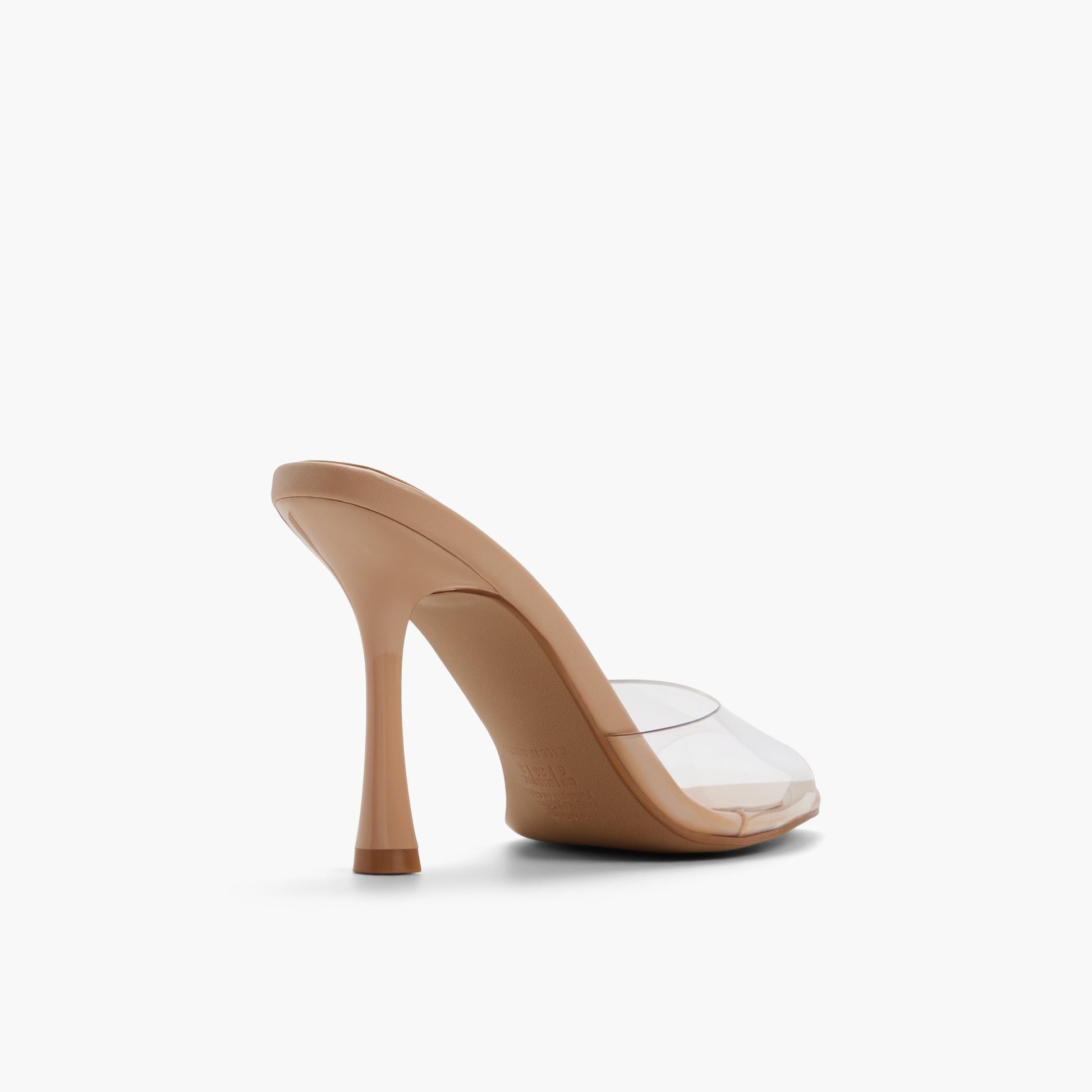 Three-quarter angle of Other beige Audreey Heeled Mule Sandals's back side