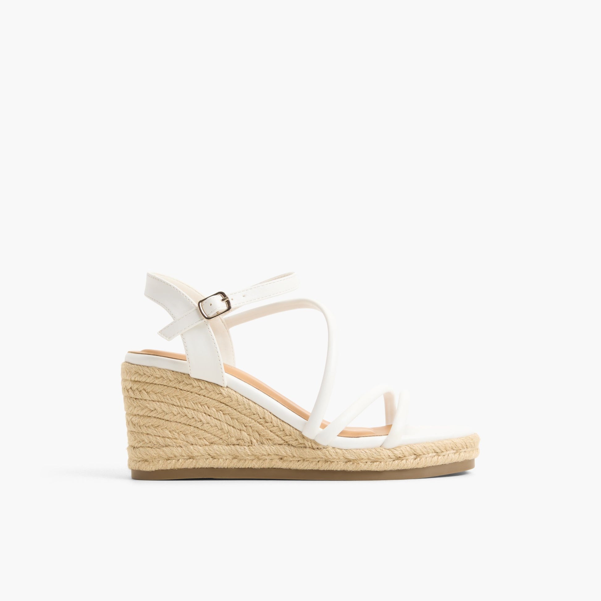 Main View of White Alanah Wedge Sandals for Womens