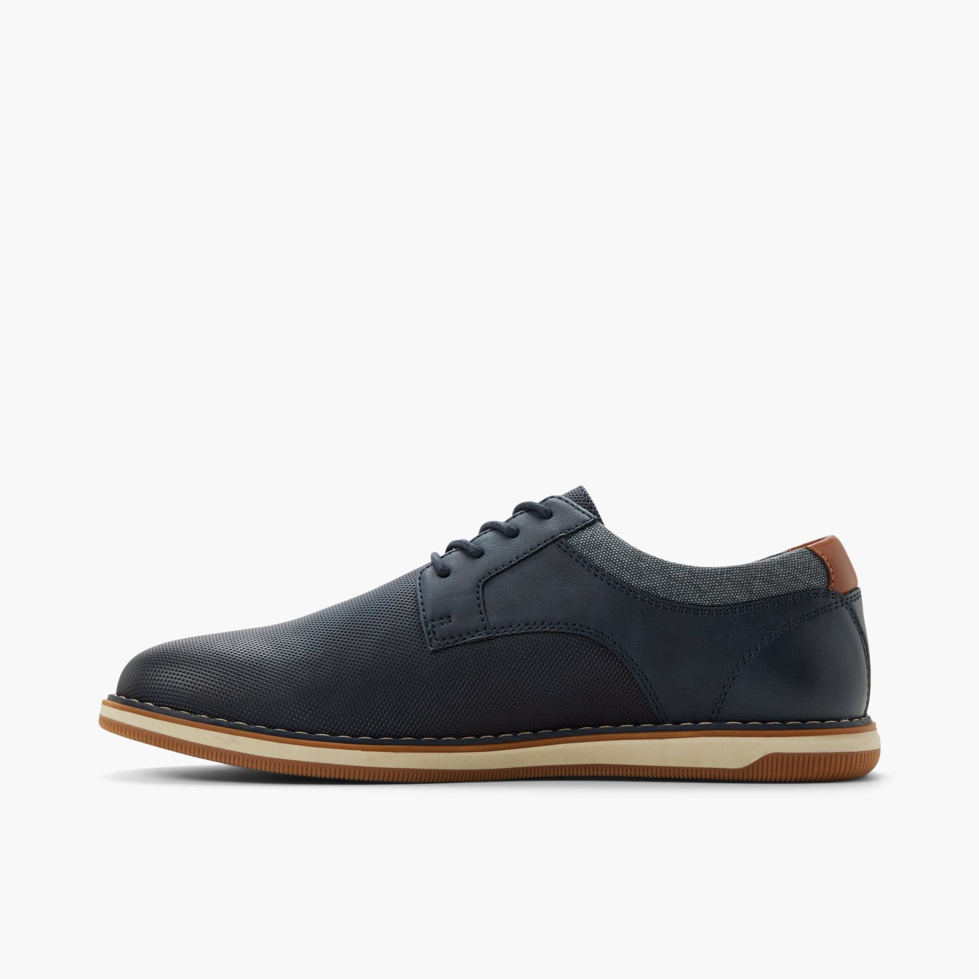 Side view of Navy Bellis Derby Shoes