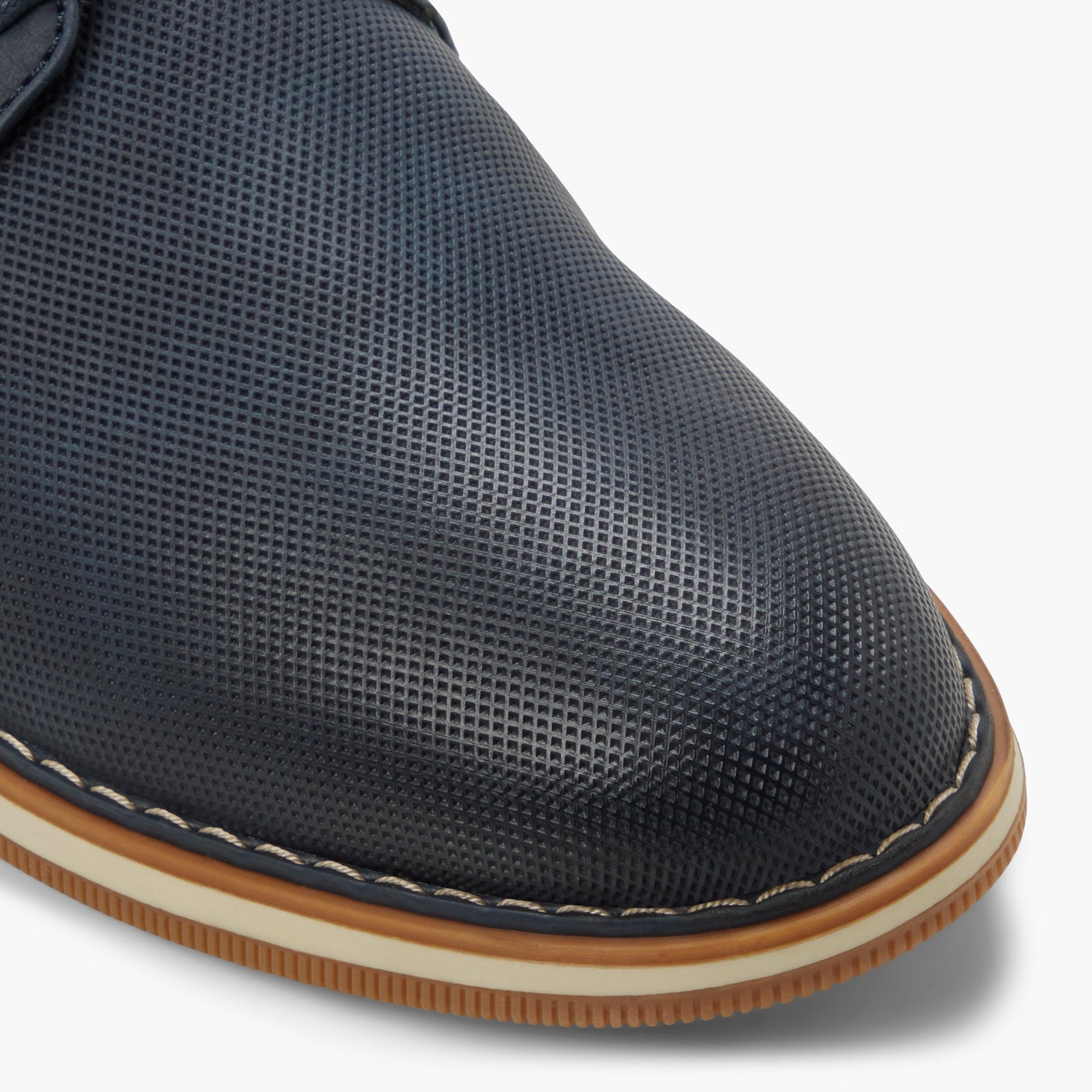 Close-up of the Navy Bellis Derby Shoes
