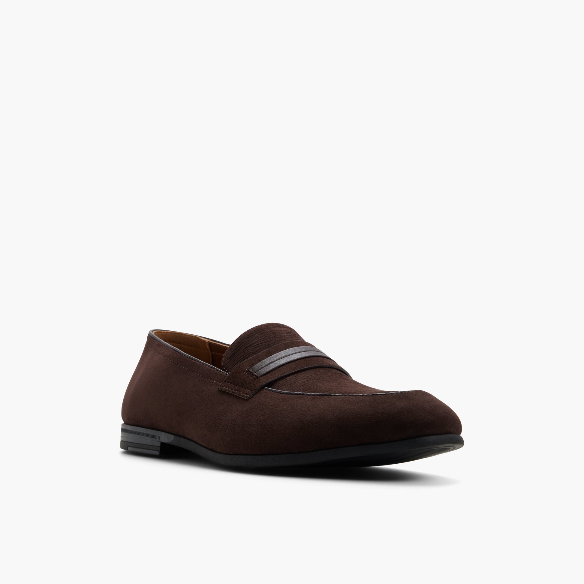Three-quarter angle of Brown Rexford Loafers's front side