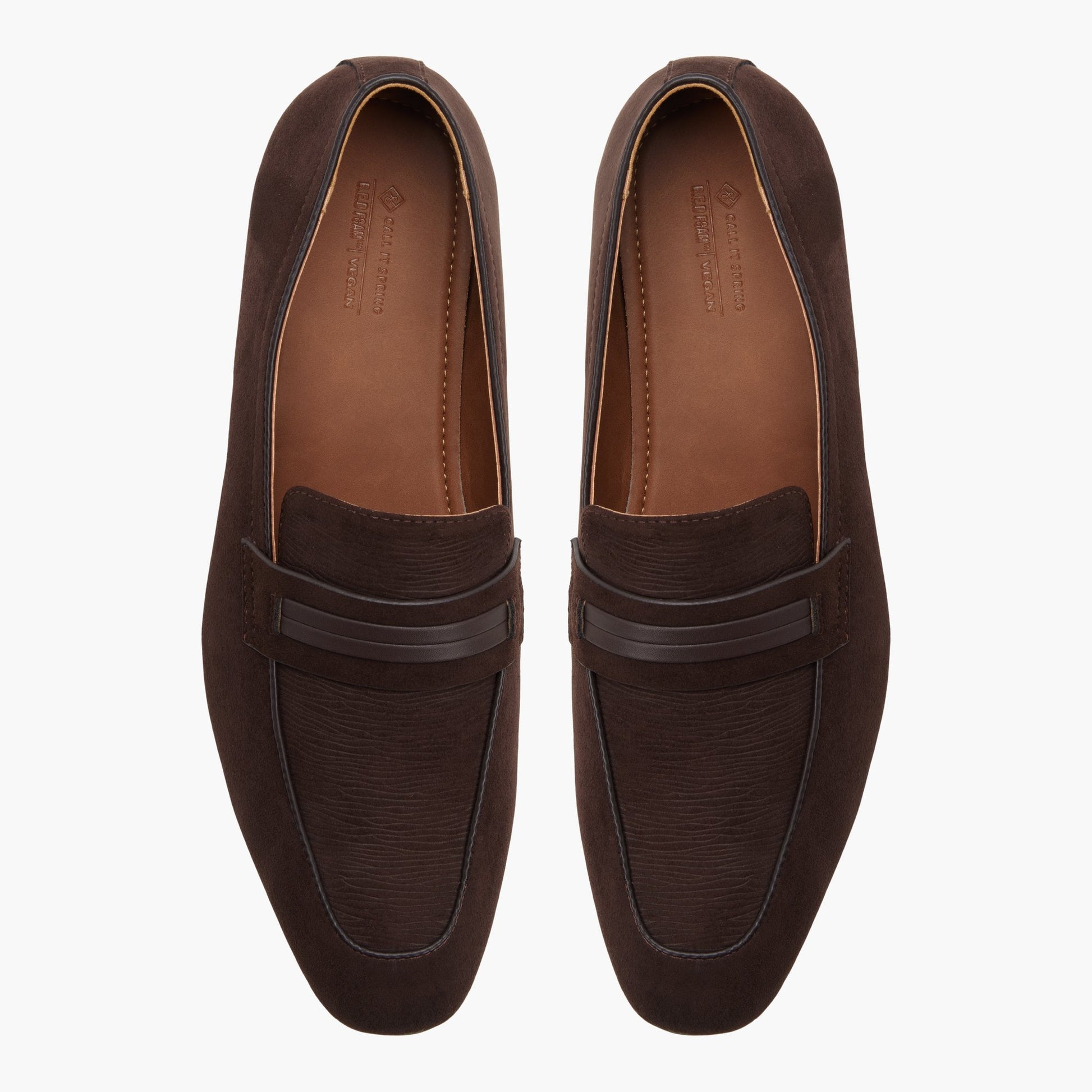 Top-down view of the Brown Rexford Loafers