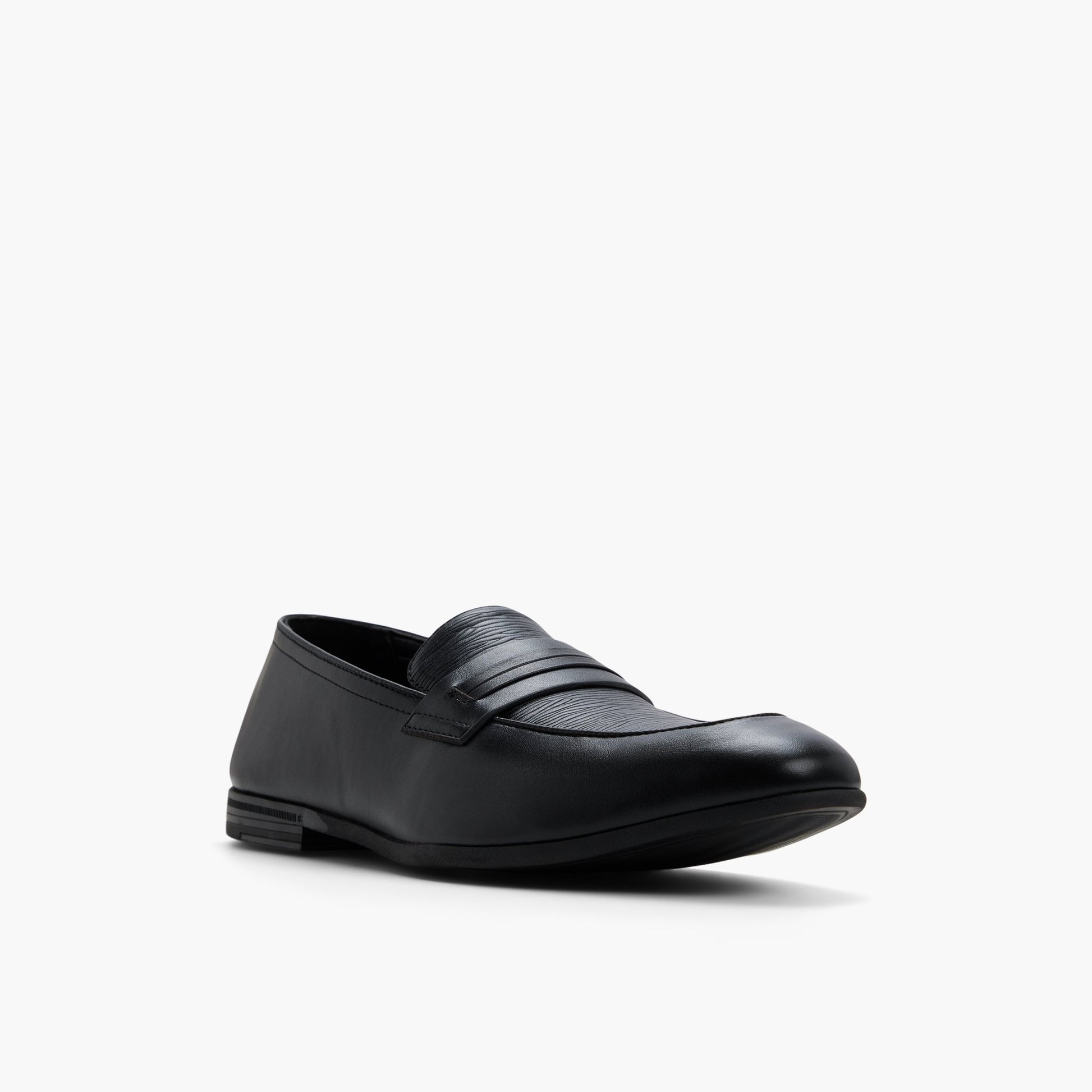 Three-quarter angle of Black Rexford Loafers's front side