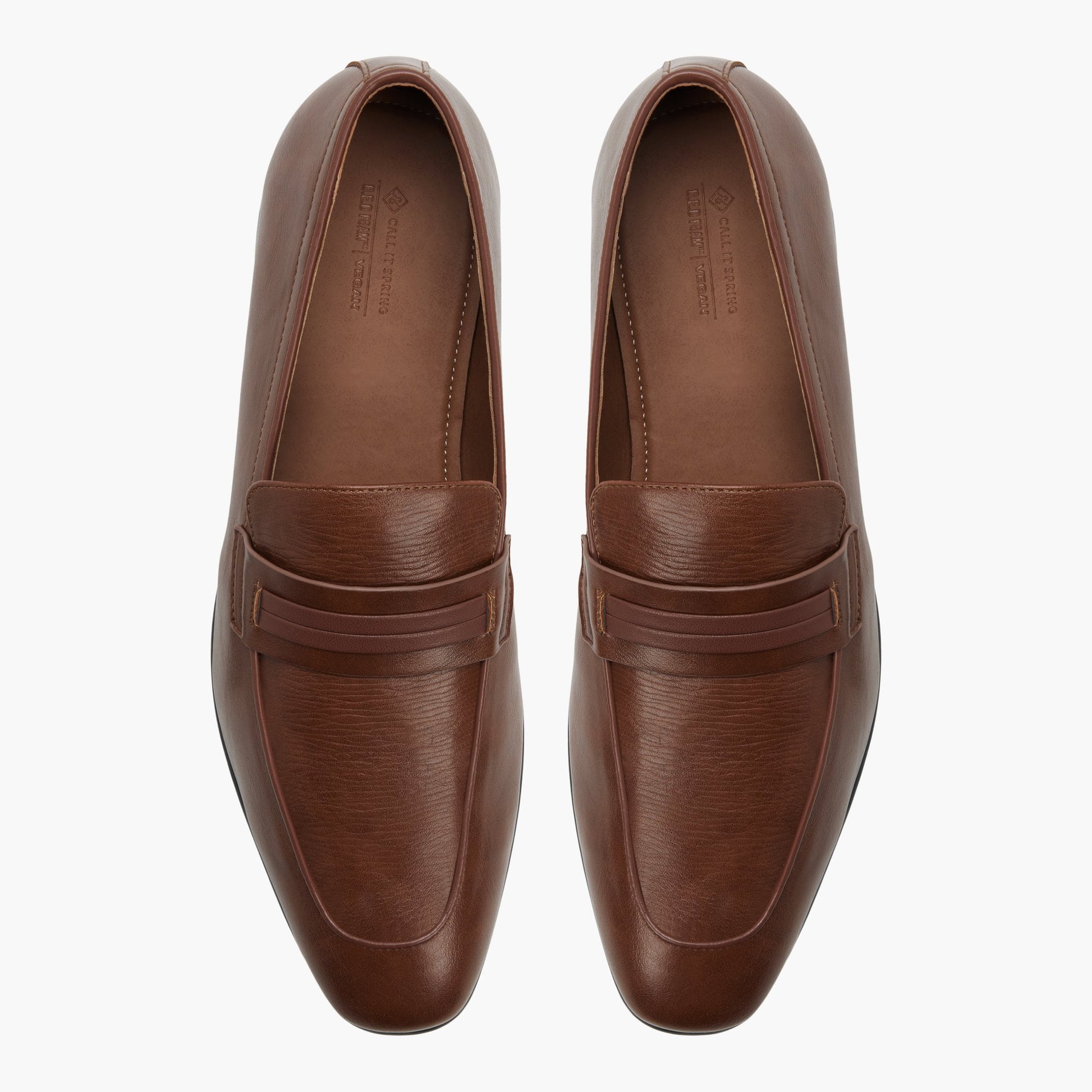 Top-down view of the Cognac Rexford Loafers