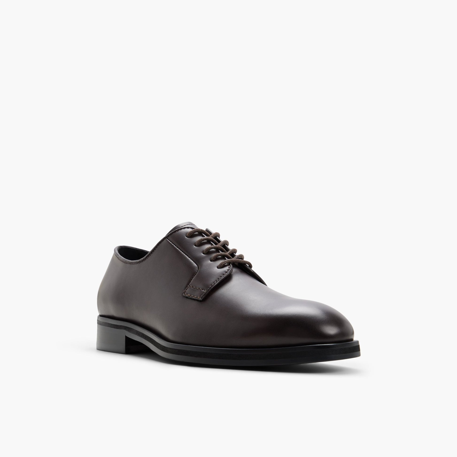 Three-quarter angle of Dark brown Whittier Derby Shoes's front side