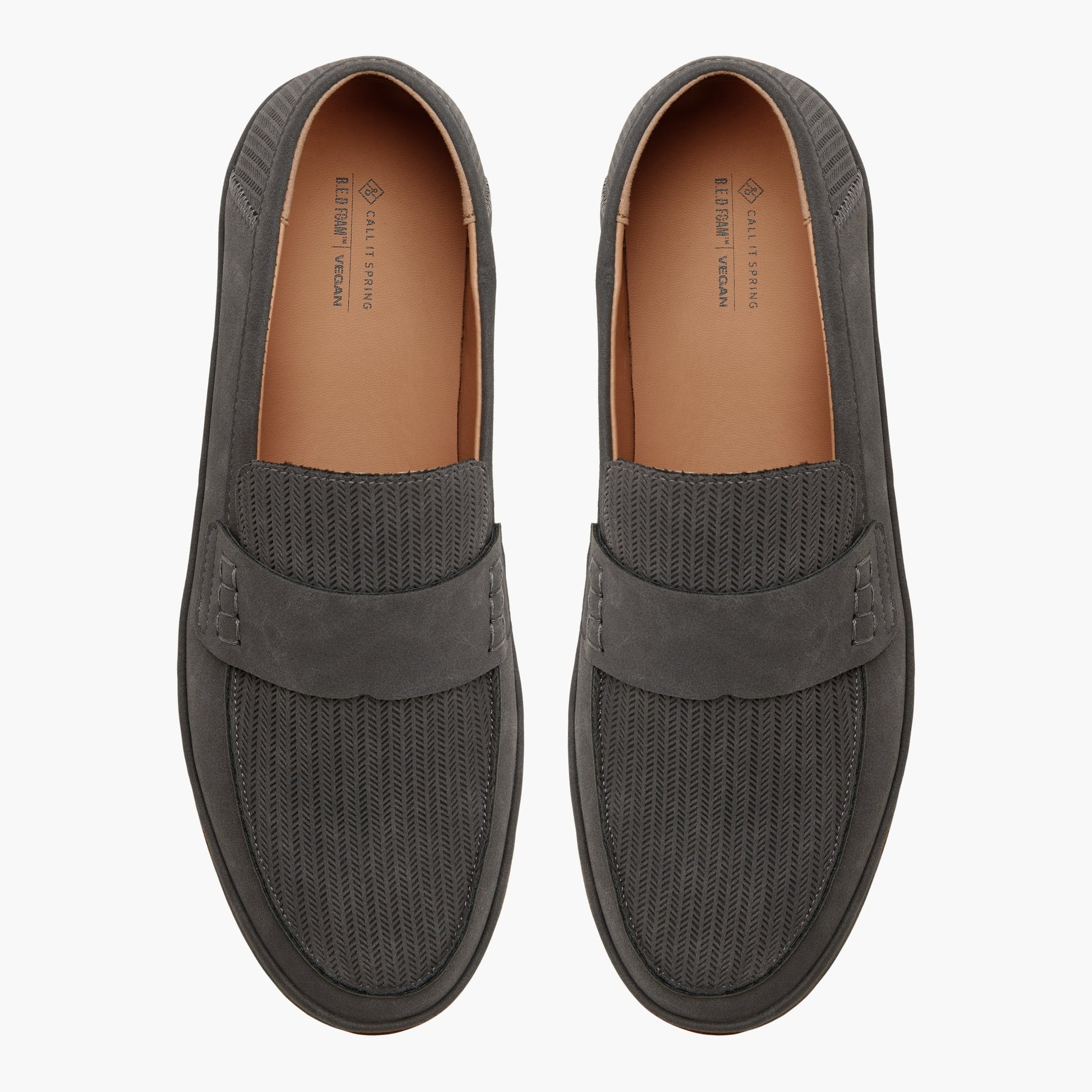 Top-down view of the Grey Arroyo Loafers