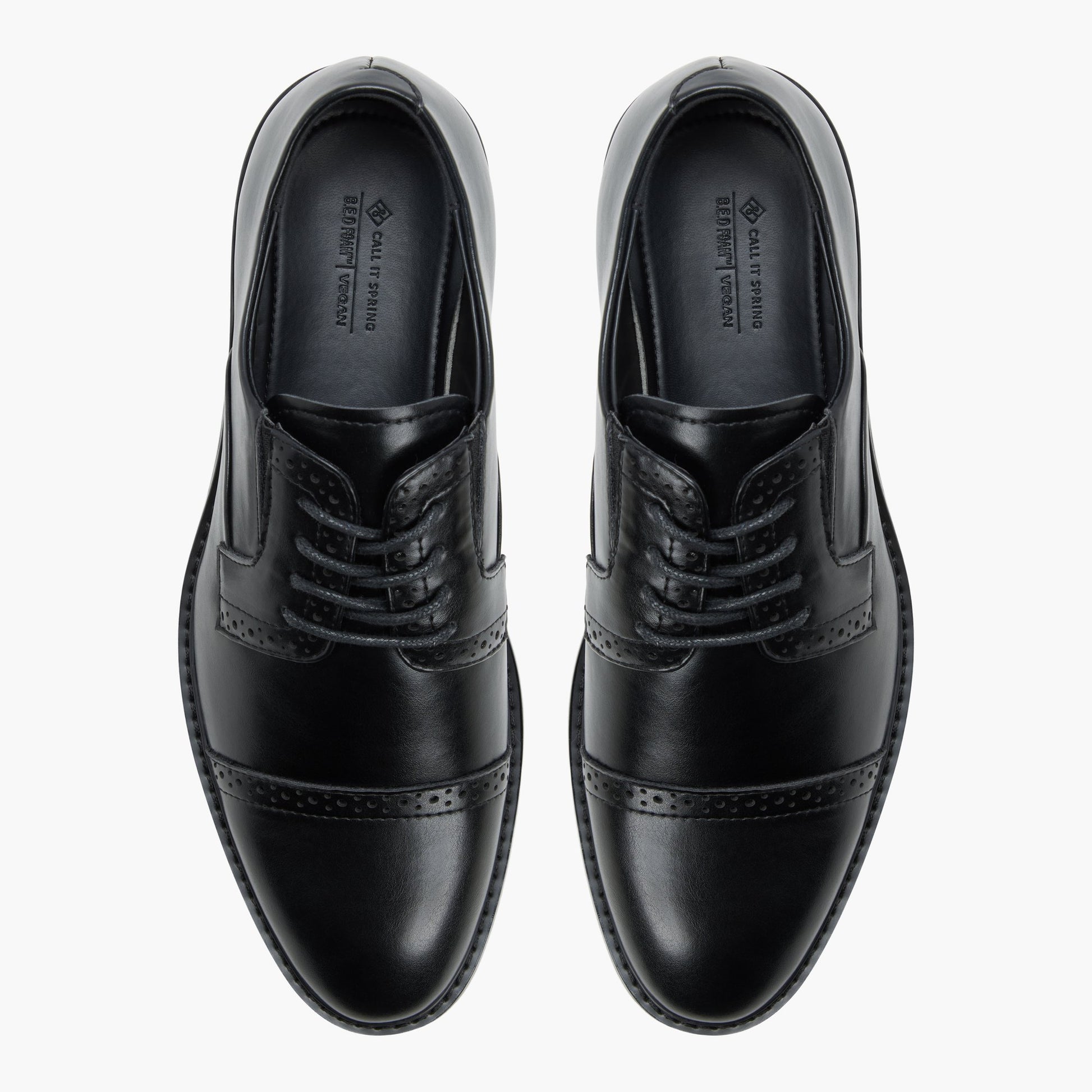 Test FR:Top-down view of the Noir Demorris Chaussures derby