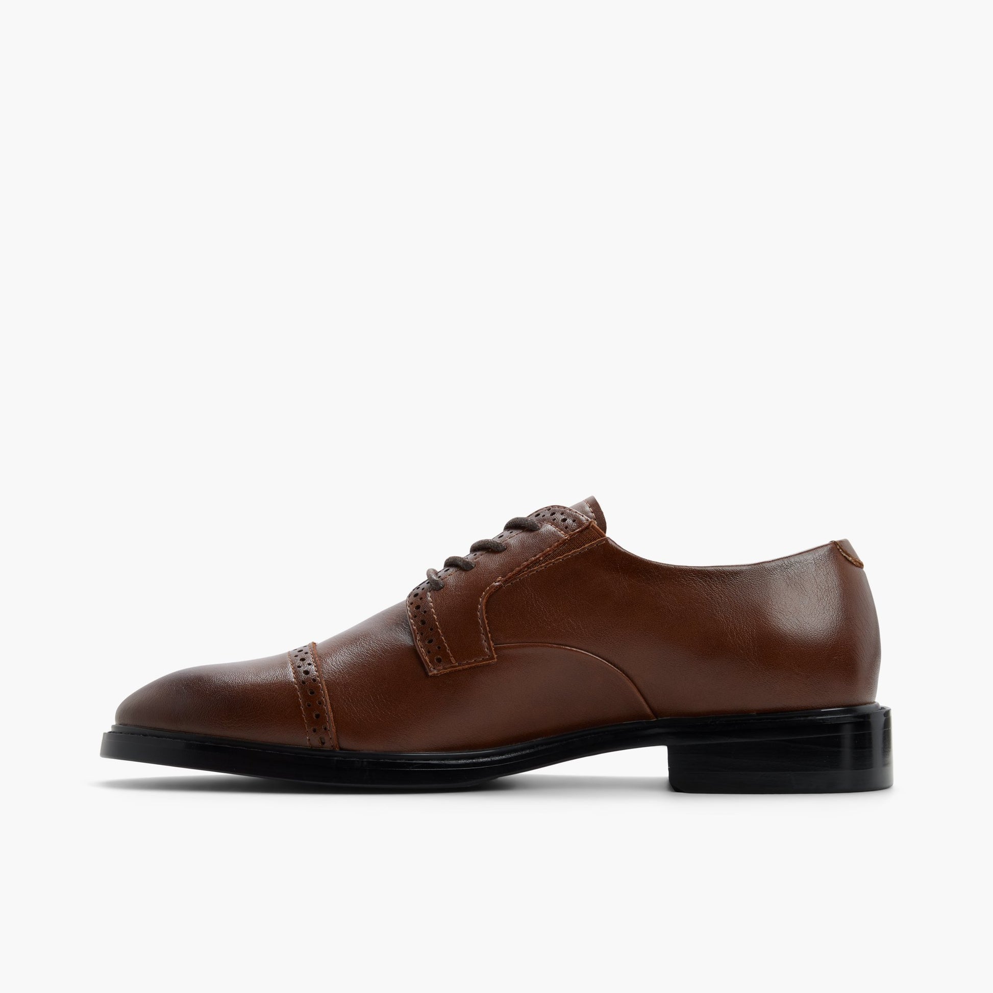 Test FR:Side view of Cognac Demorris Chaussures derby