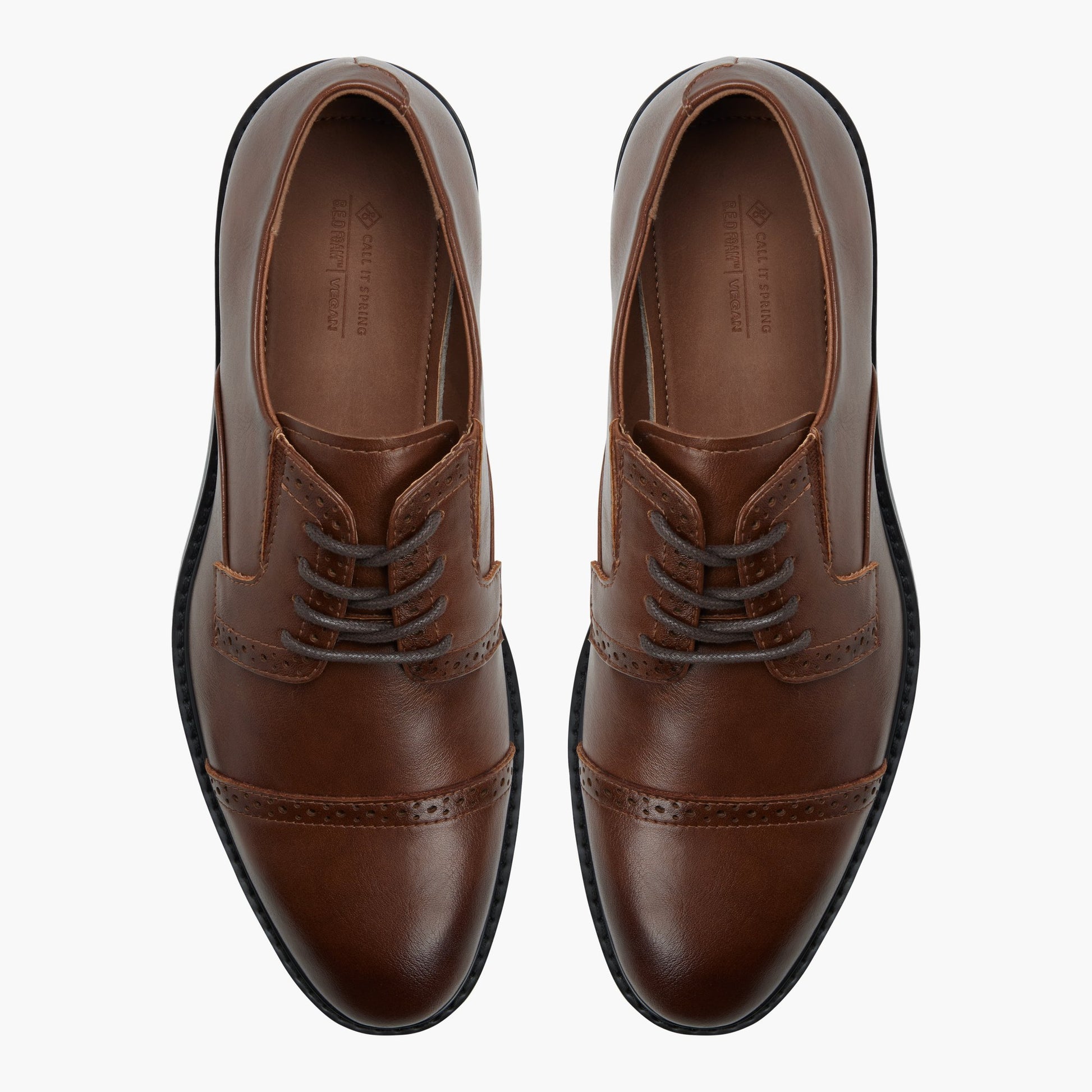 Test FR:Top-down view of the Cognac Demorris Chaussures derby