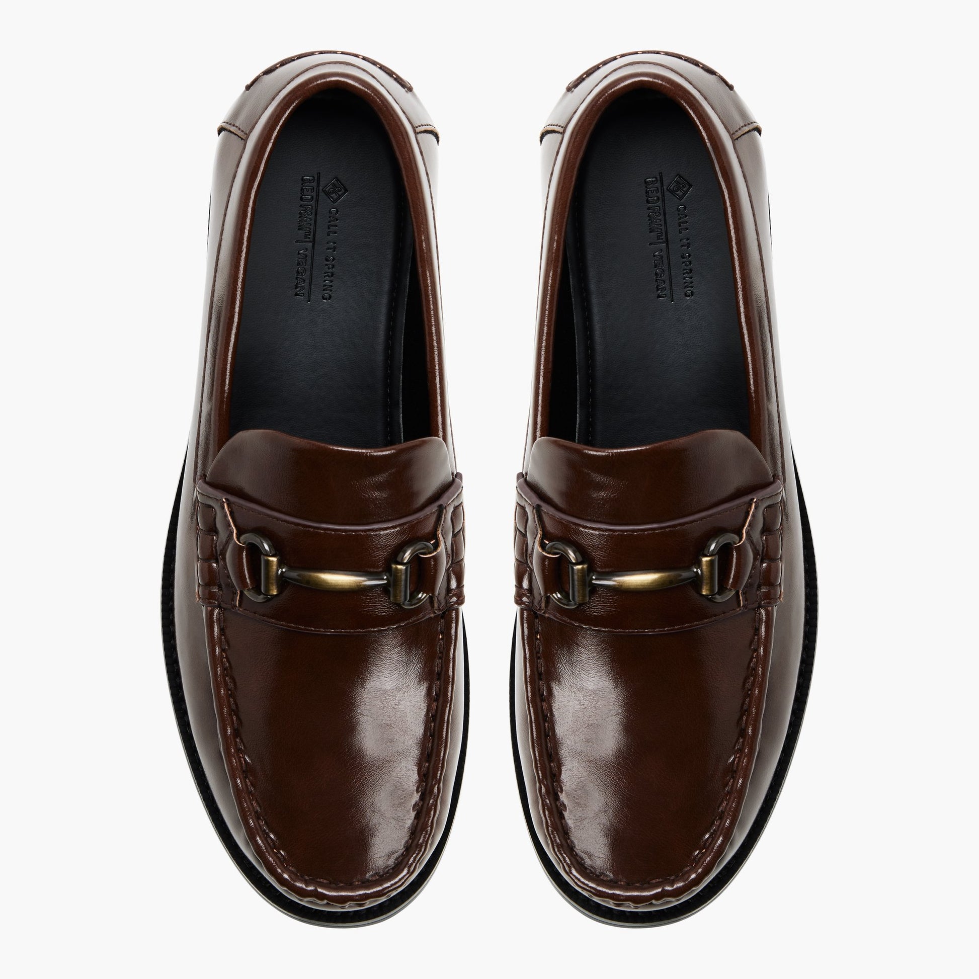 Top-down view of the Brown Dulce Loafers