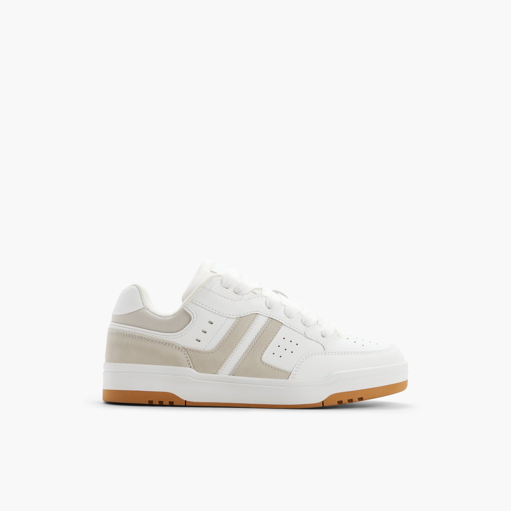 Main View of White Sheffey Low-Top Sneakers for Mens