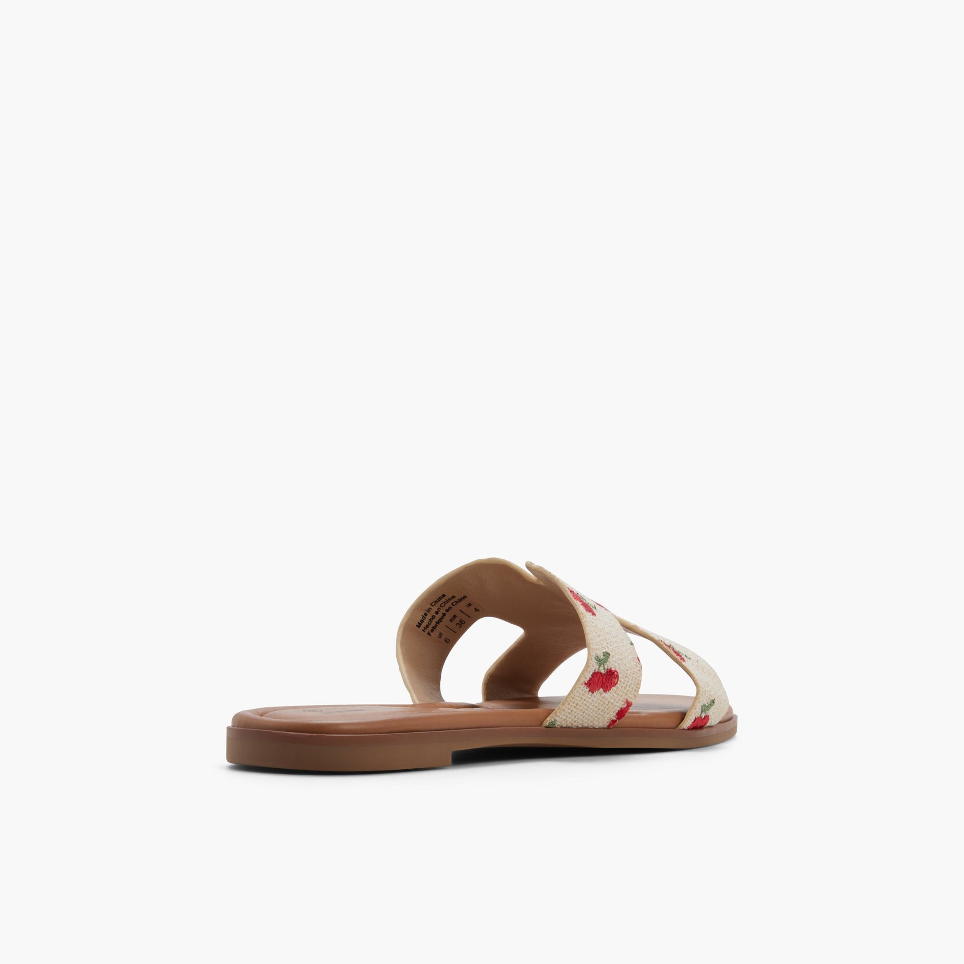 Three-quarter angle of Open natural Payslee Slides's back side