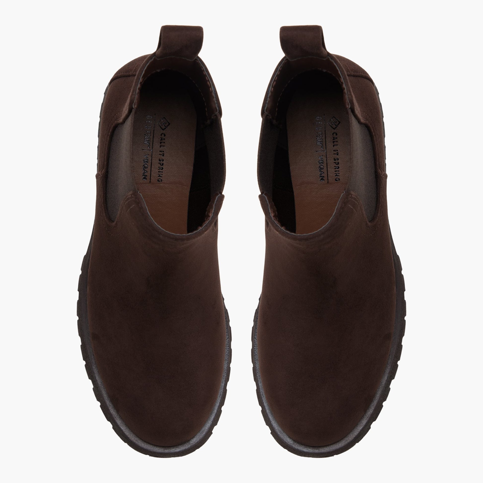 Test FR:Top-down view of the Dark brown Claymore Bottes Chelsea