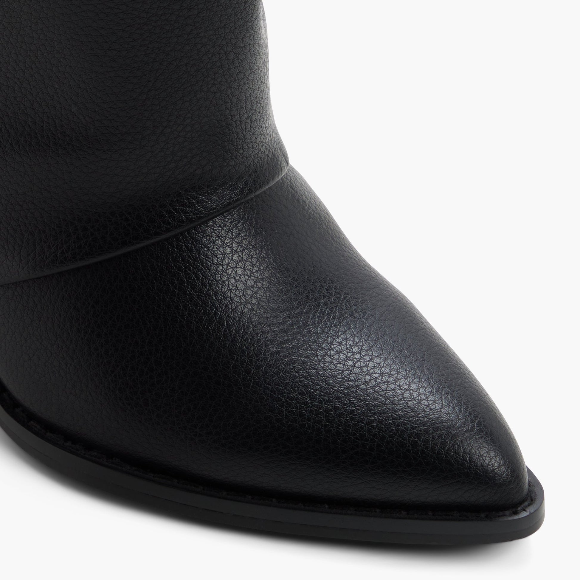 Close-up of the Black Justtine Knee-High Boots