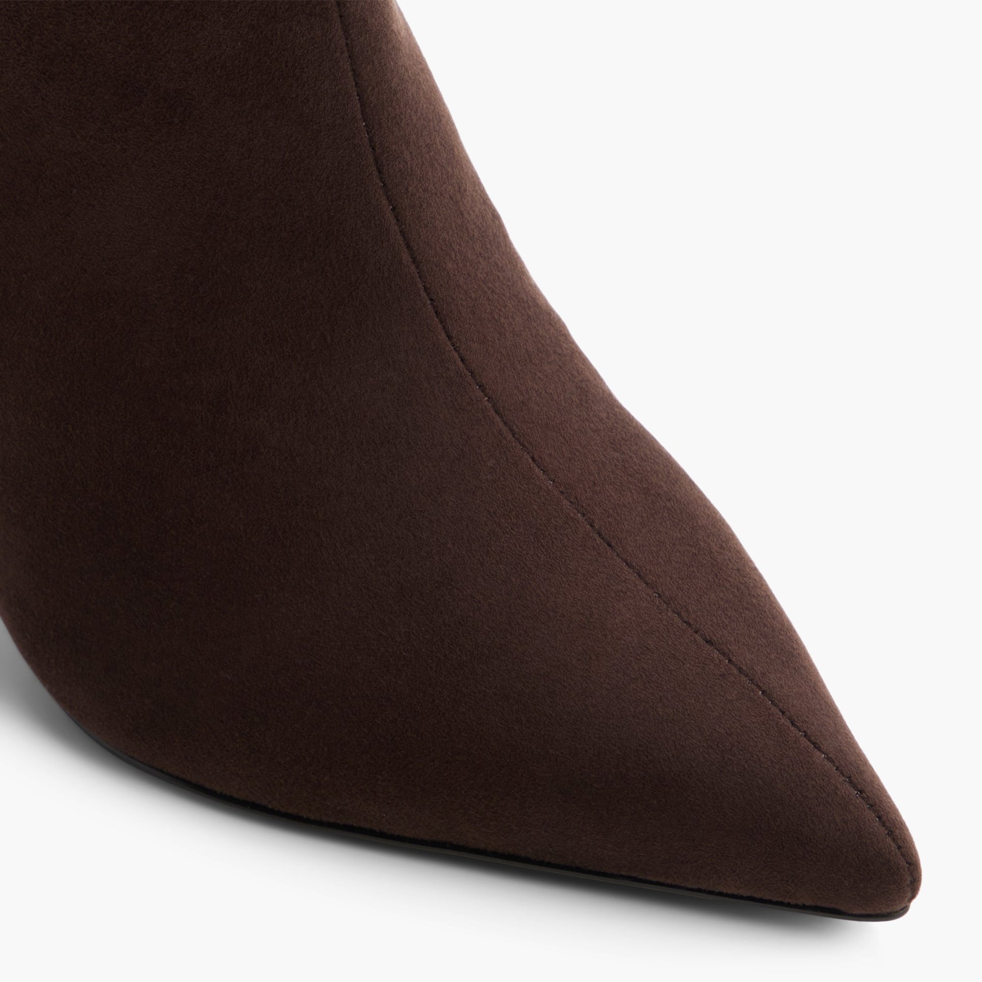 Close-up of the Dark brown Rhodde Knee-High Boots