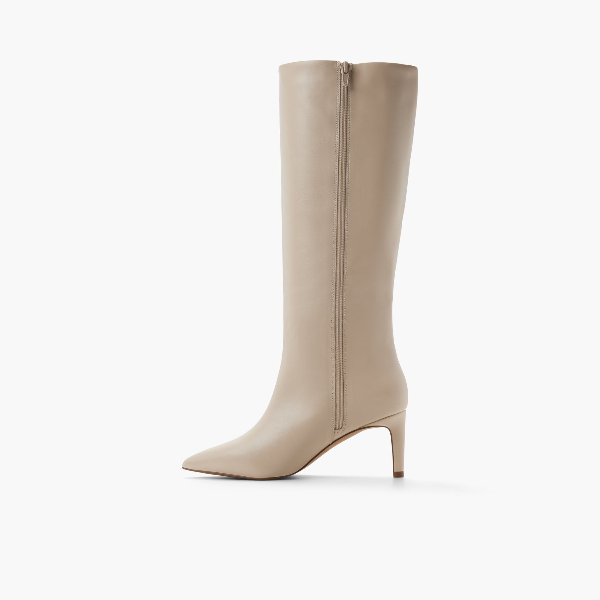 Side view of Offwhite Rhodde Knee-High Boots