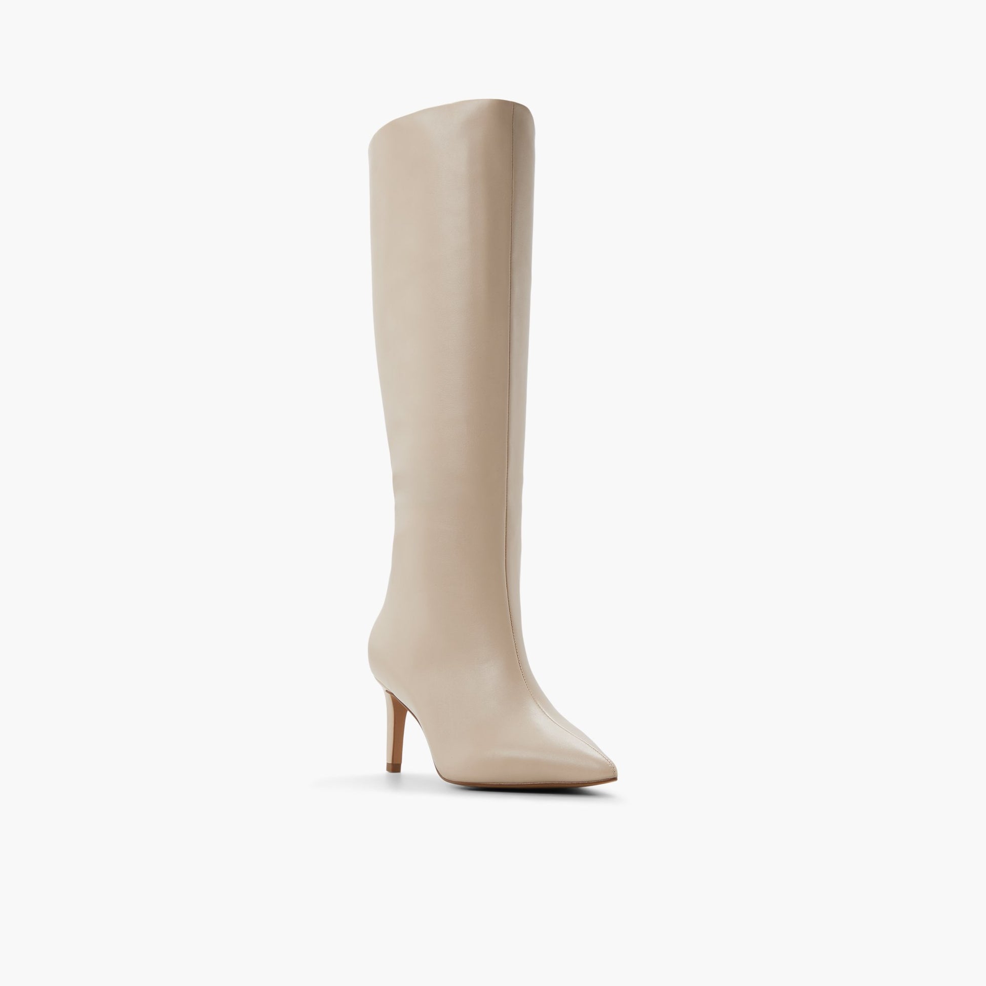 Three-quarter angle of Offwhite Rhodde Knee-High Boots's front side
