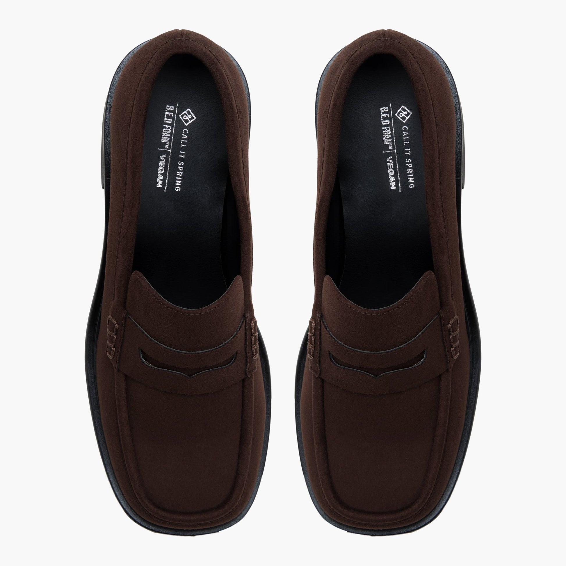 Test FR:Top-down view of the Dark brown Sloanee Mocassins
