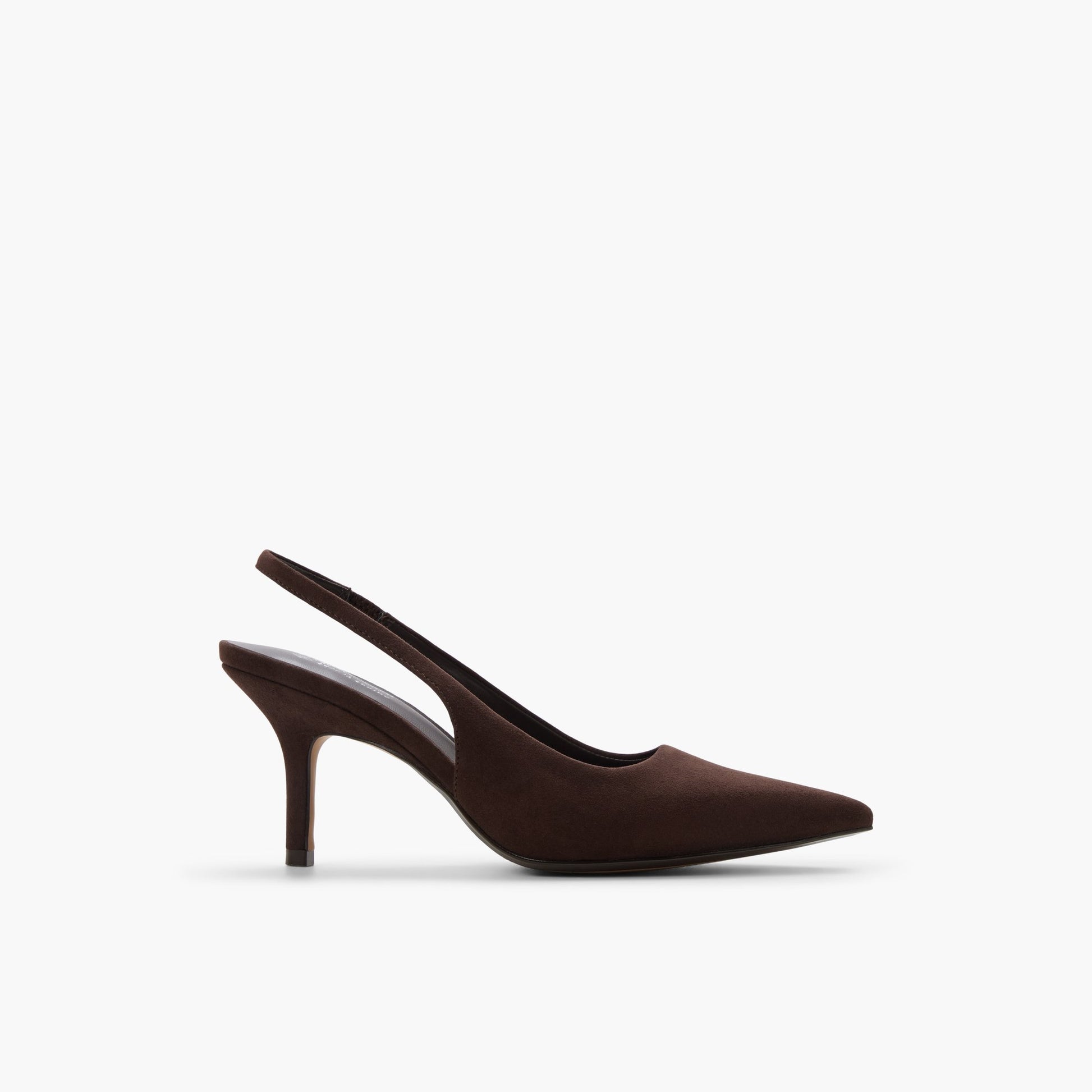 Main View of Dark brown Sollenne Slingback Kitten Heels for Womens