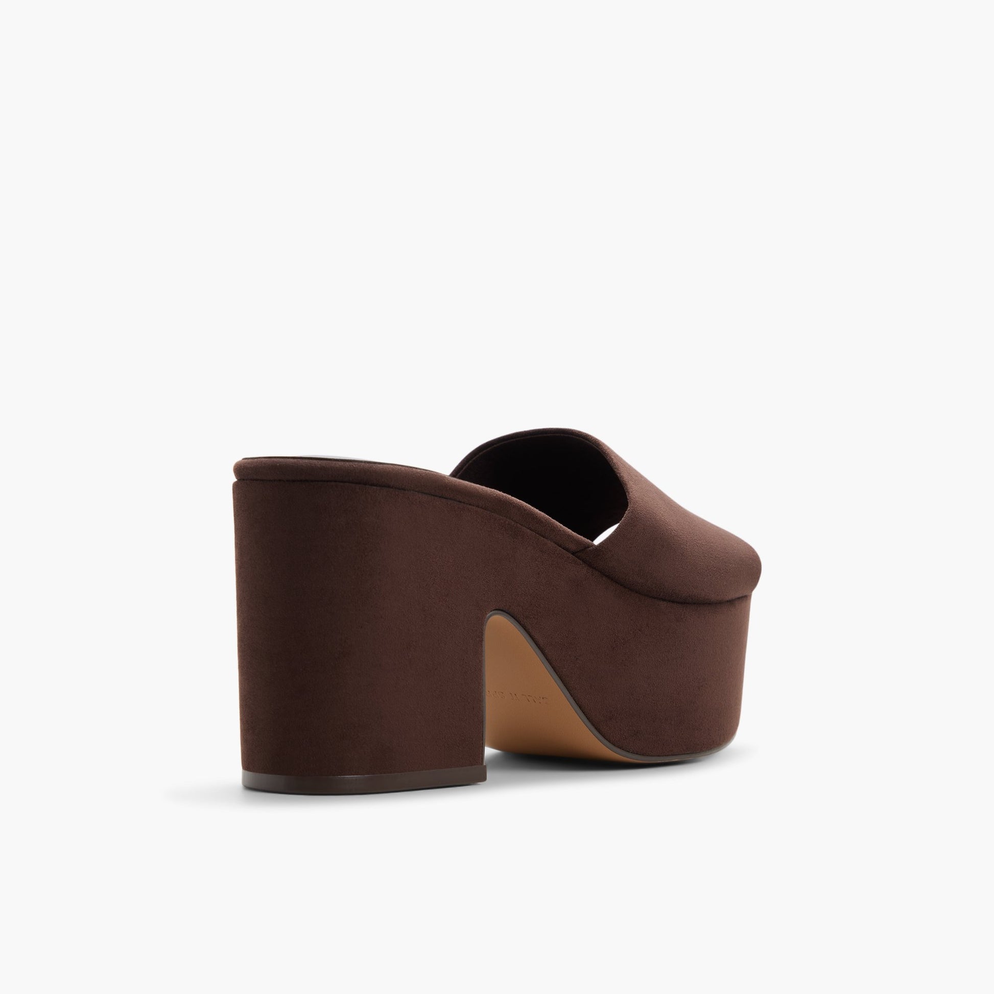 Test FR:Three-quarter angle of Brun foncé Valerriaa Mules à plateforme's back side