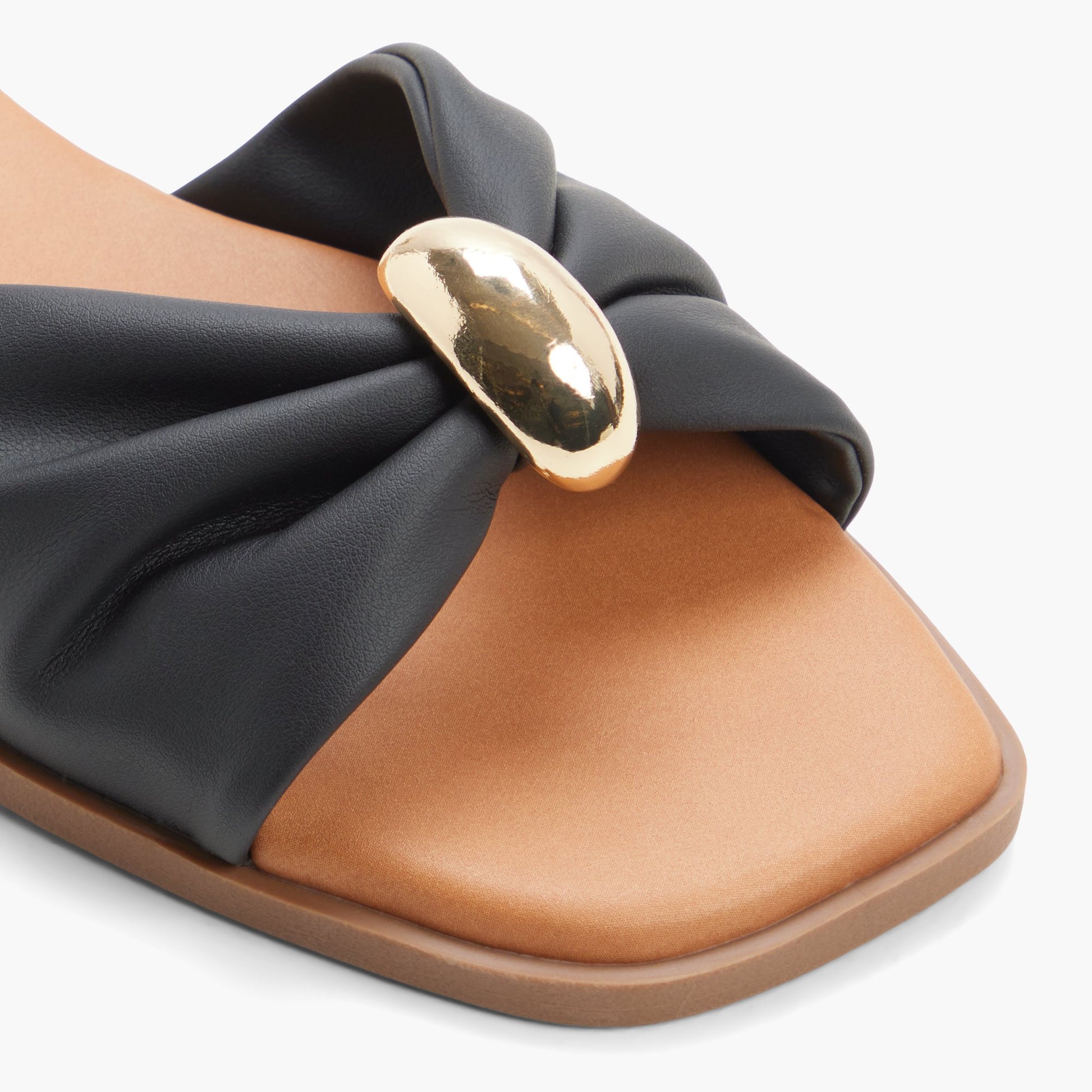 Close-up of the Black Cammiee Slides
