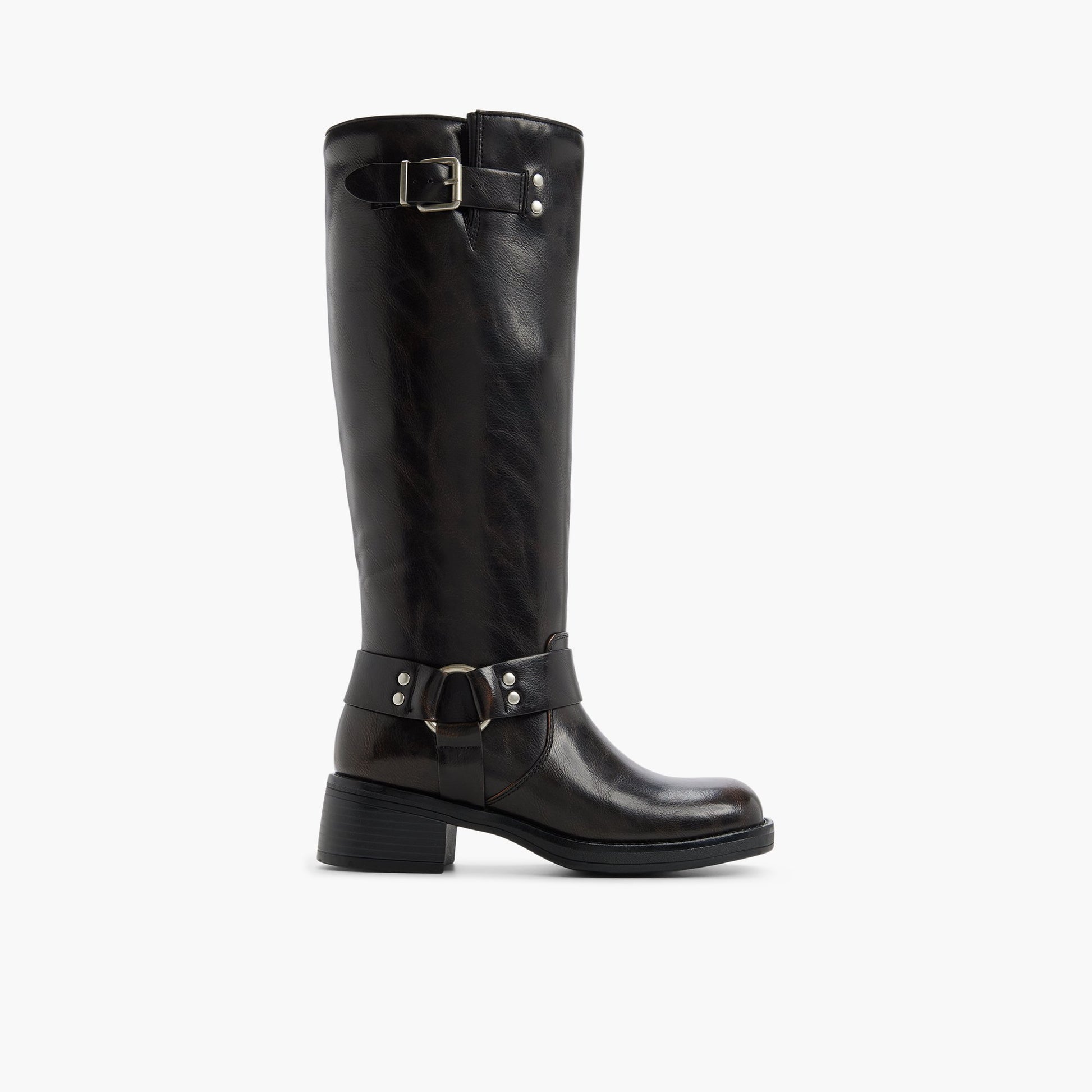 Main View of Dark brown Ryker Knee High Boots for Womens