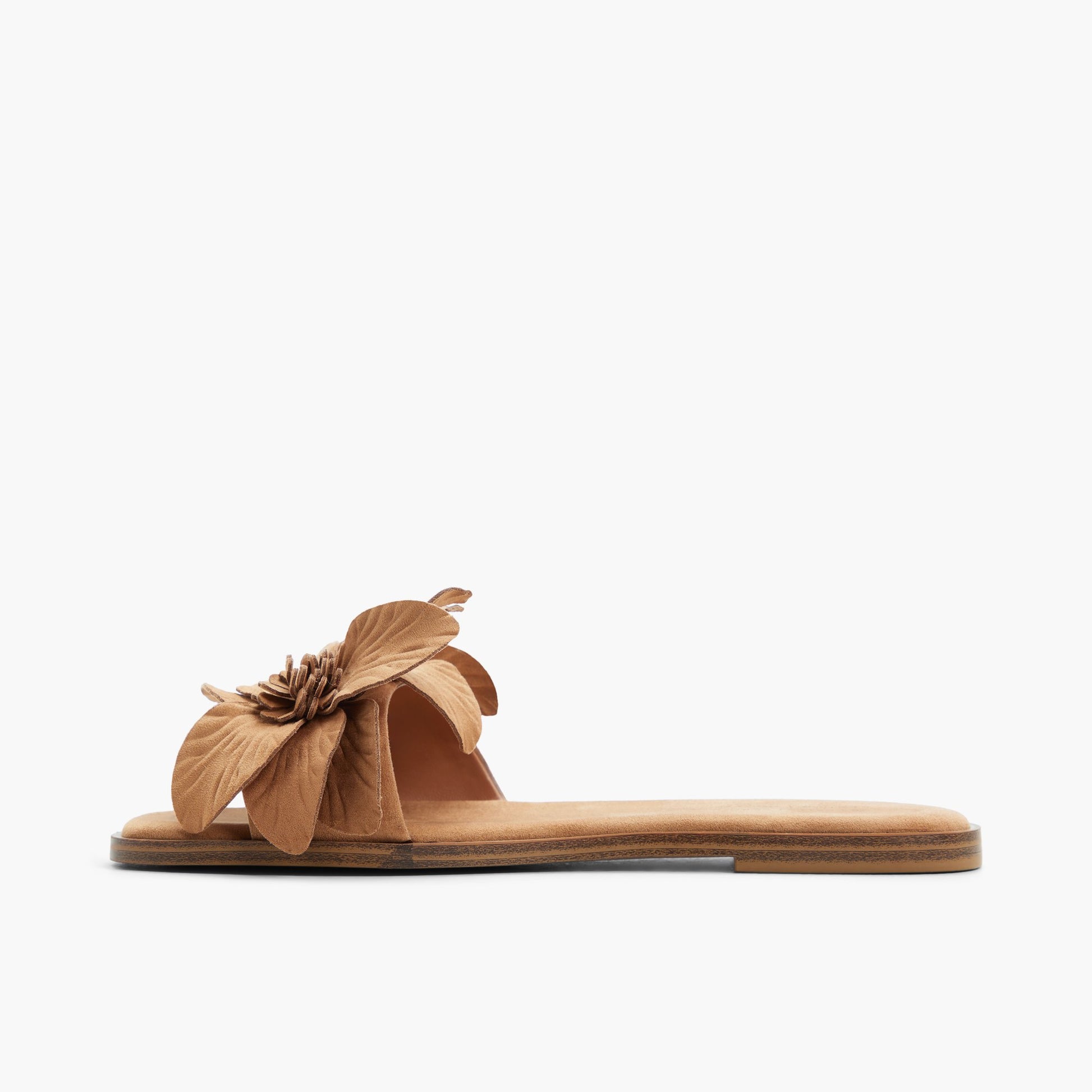 Test FR:Side view of Moyen beige Liliaa Claquettes