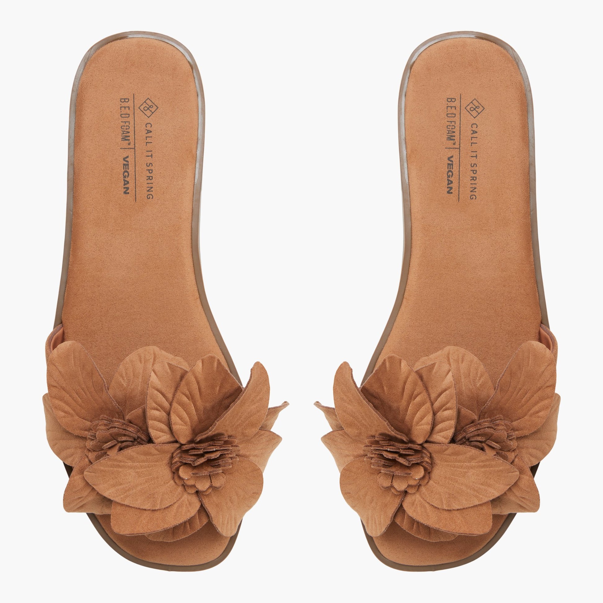 Test FR:Top-down view of the Moyen beige Liliaa Claquettes